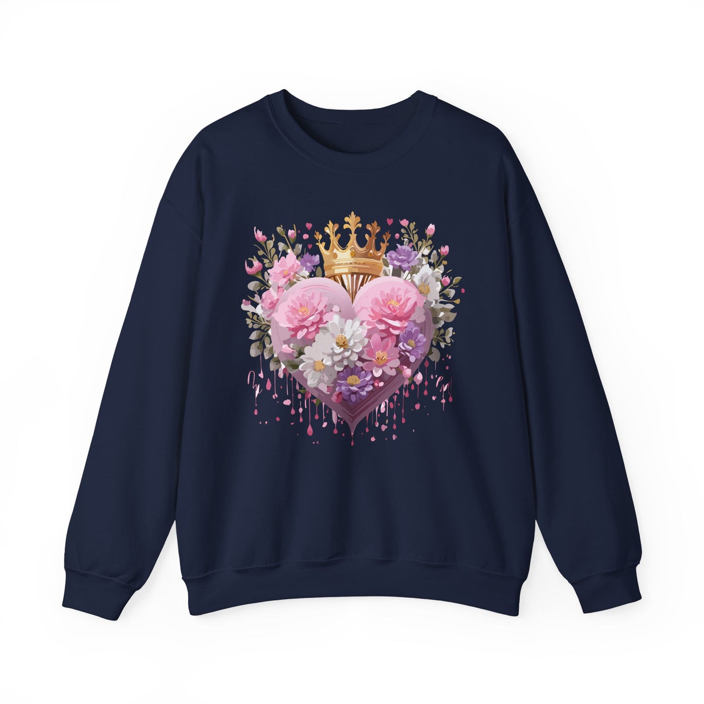 Floral Heart Sweatshirt, Floral Love Sweatshirt, Valentine's Day Sweatshirt, Heart Floral Sweatshirt