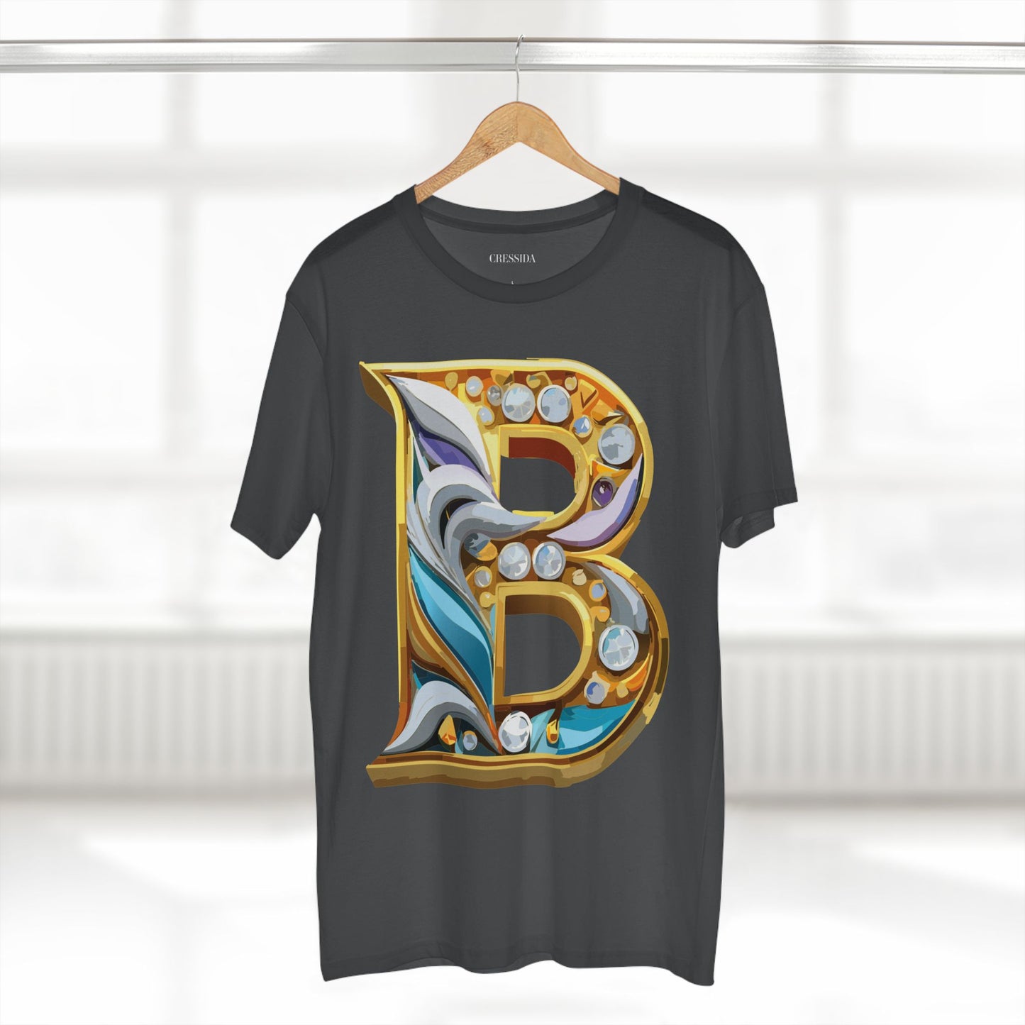 Letter Shirt, Shirt with Letters, Tee Shirt with Gold Letters