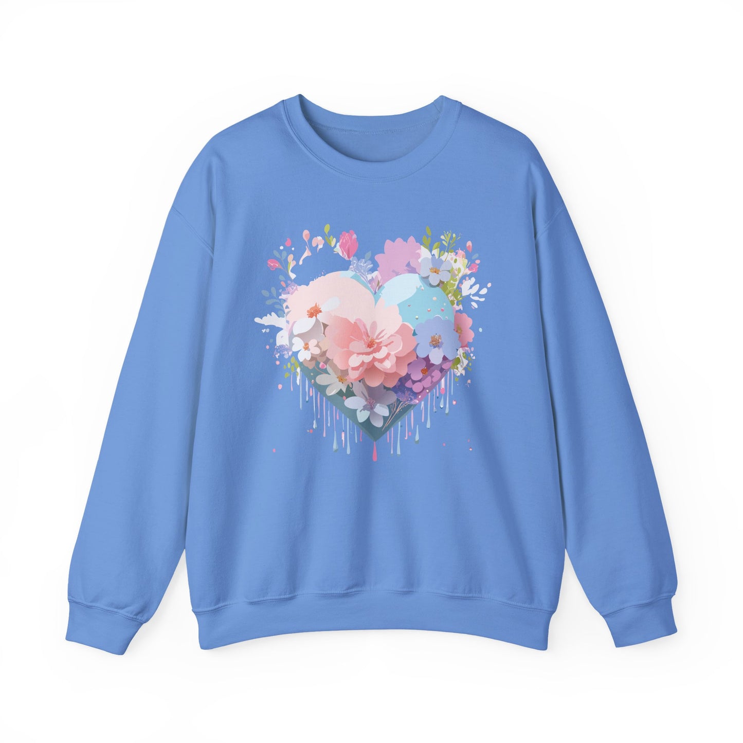 Floral Heart Sweatshirt, Floral Love Sweatshirt, Valentine's Day Sweatshirt, Heart Floral Sweatshirt