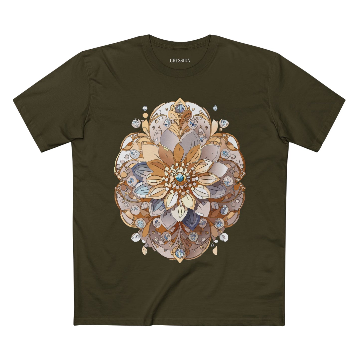 Floral Shirt, Shirt with Flower, Tee Shirt with Antique Flower