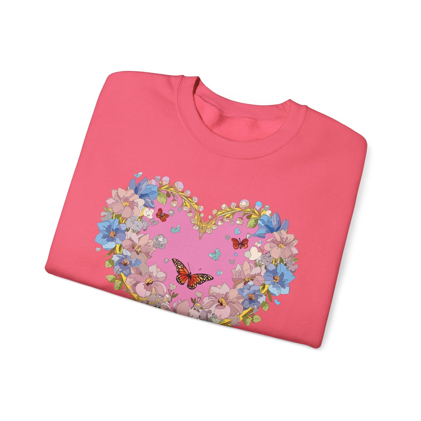Floral Heart Sweatshirt, Floral Love Sweatshirt, Valentine's Day Sweatshirt, Heart Floral Sweatshirt