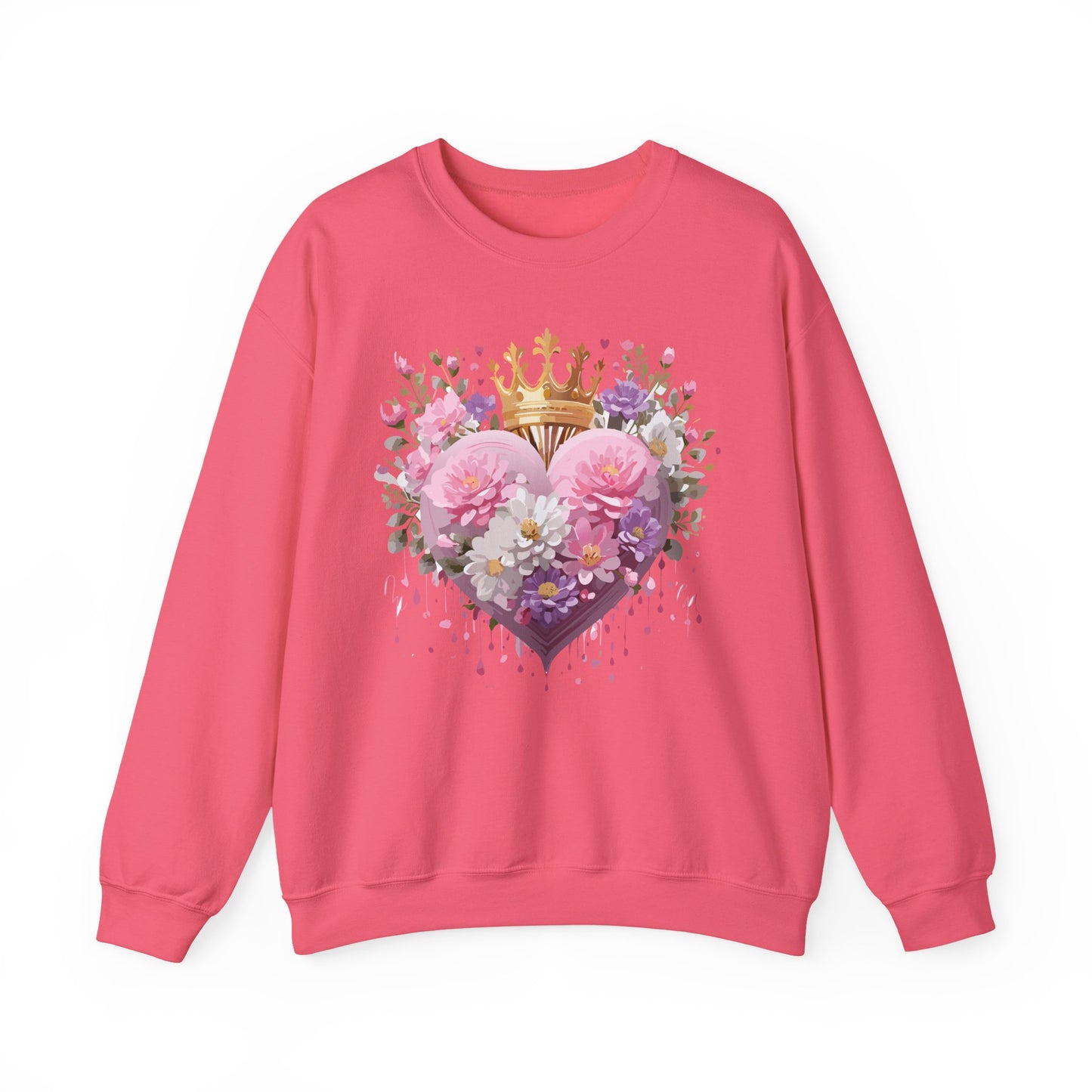 Floral Heart Sweatshirt, Floral Love Sweatshirt, Valentine's Day Sweatshirt, Heart Floral Sweatshirt