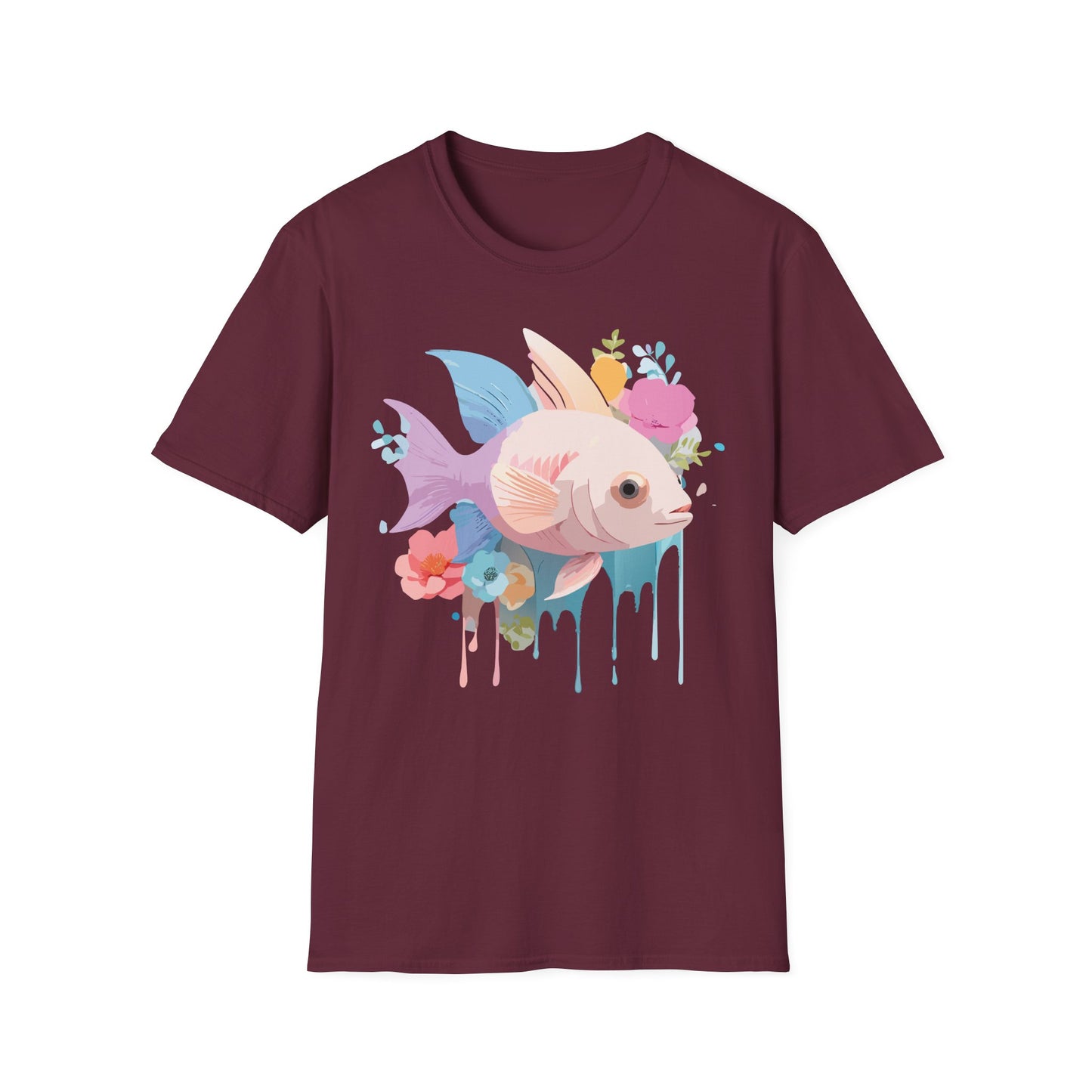 Fish Art Design Shirt, T Shirt with Fish, Graphic Shirt, Tee Shirt with Graphic Design, Shirt with Fish Graphic Art