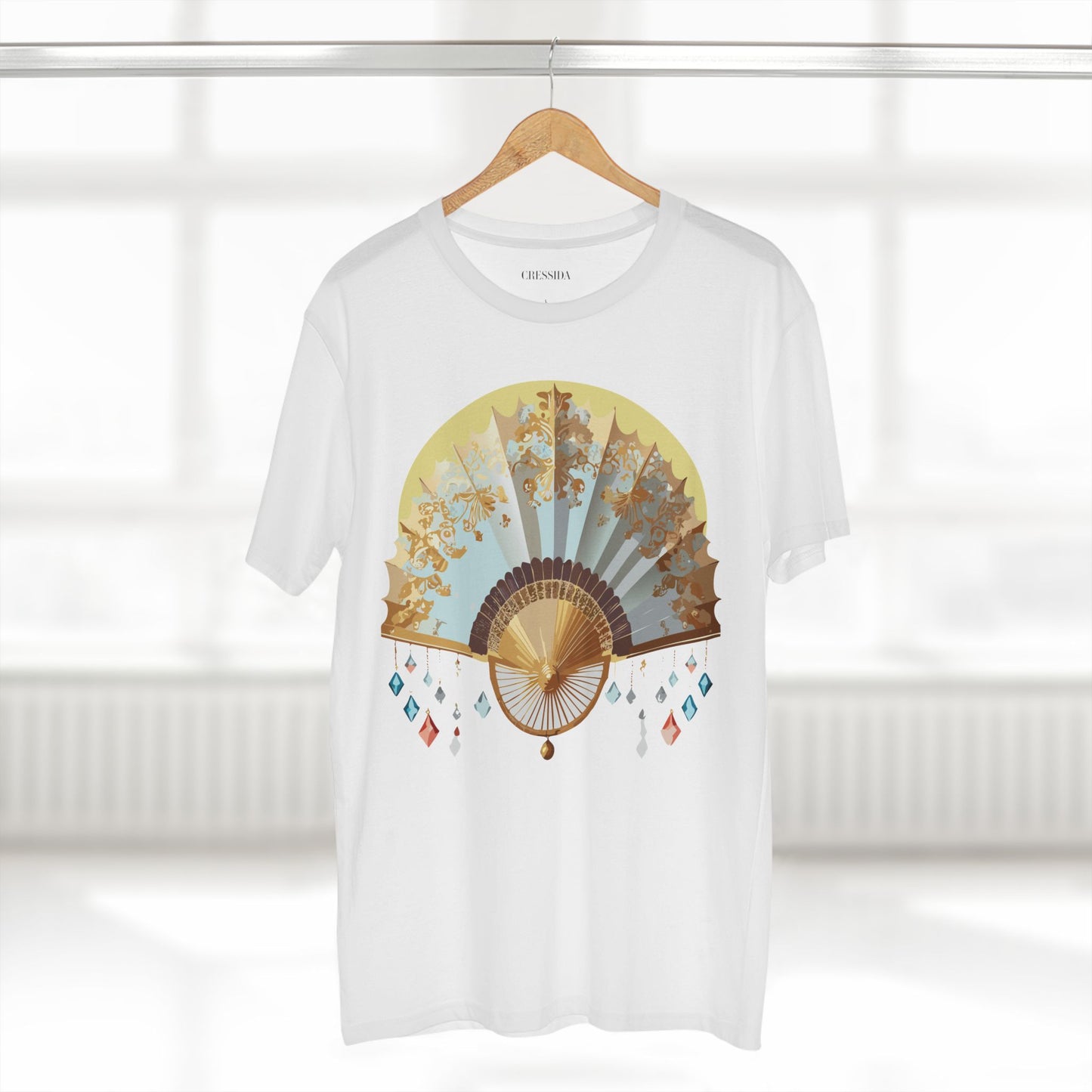 Fan shirt, Shirt with Fan, Tee Shirt with Antique Fan