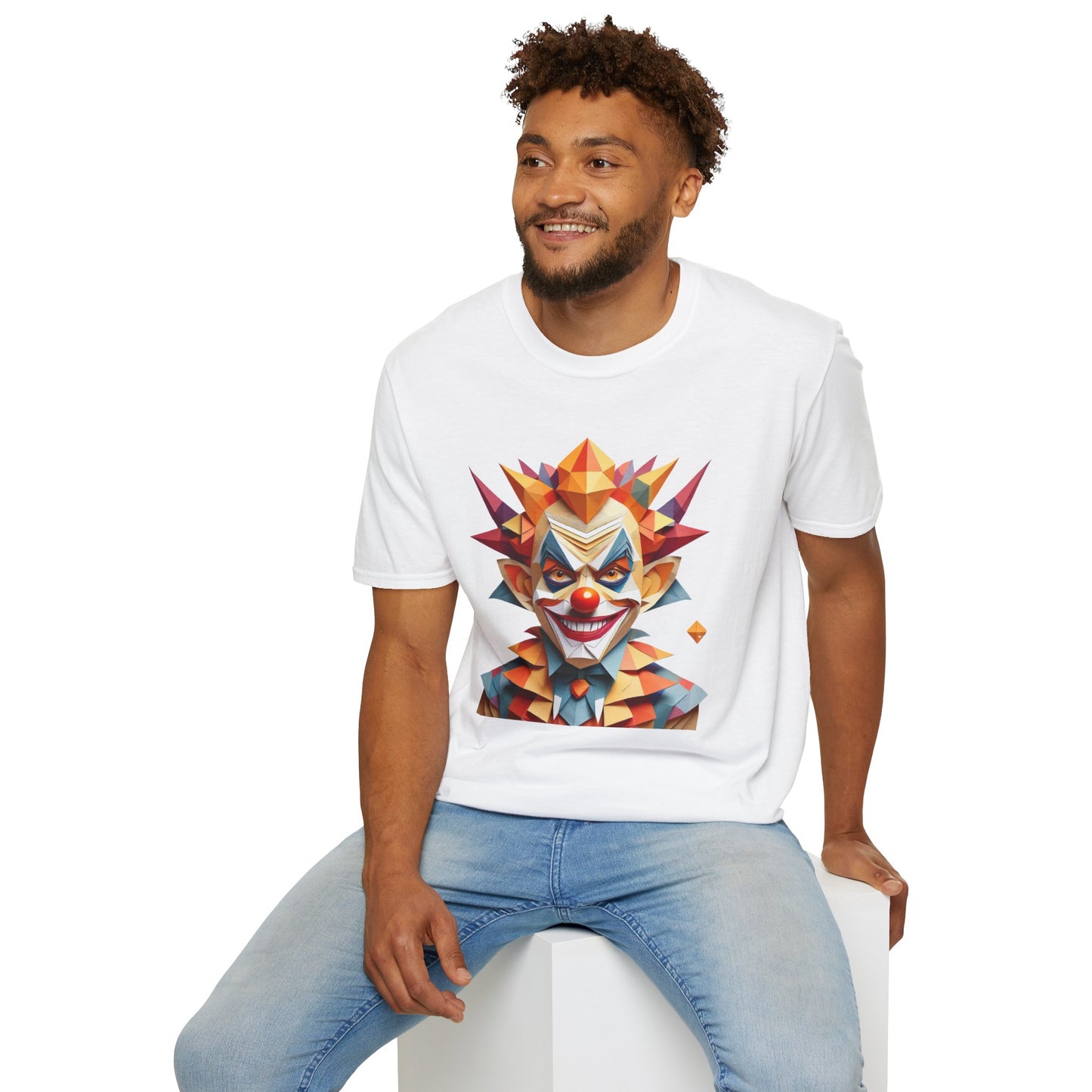 Clown Shirt, T Shirt with Clown, Funny Man Shirt, Tee Shirt with Funny Man, Circus Shirt, Shirt with Circus, Scary Man Shirt, Shirt with Scary Man