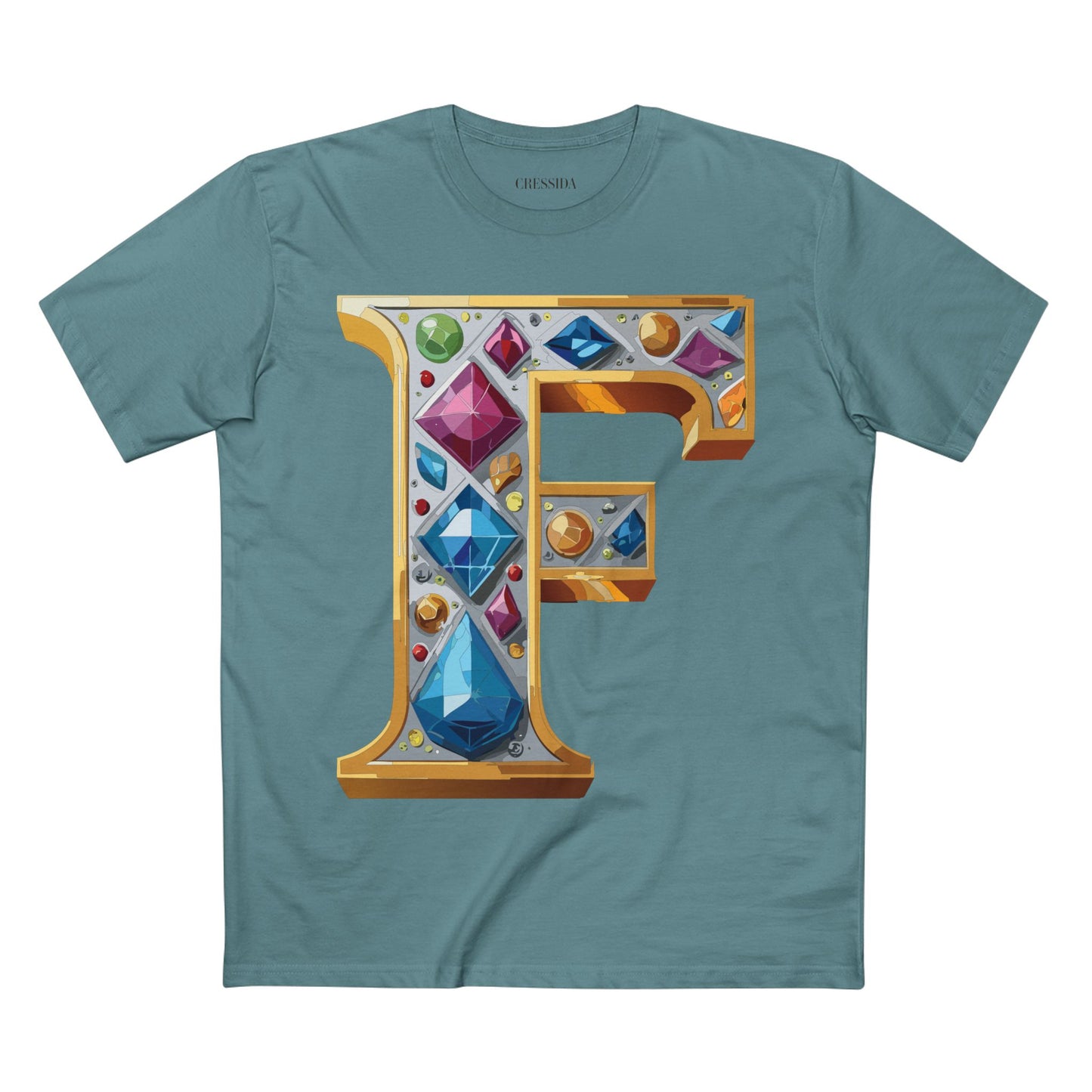 Letter Shirt, Shirt with Letters, Tee Shirt with Gold Letters