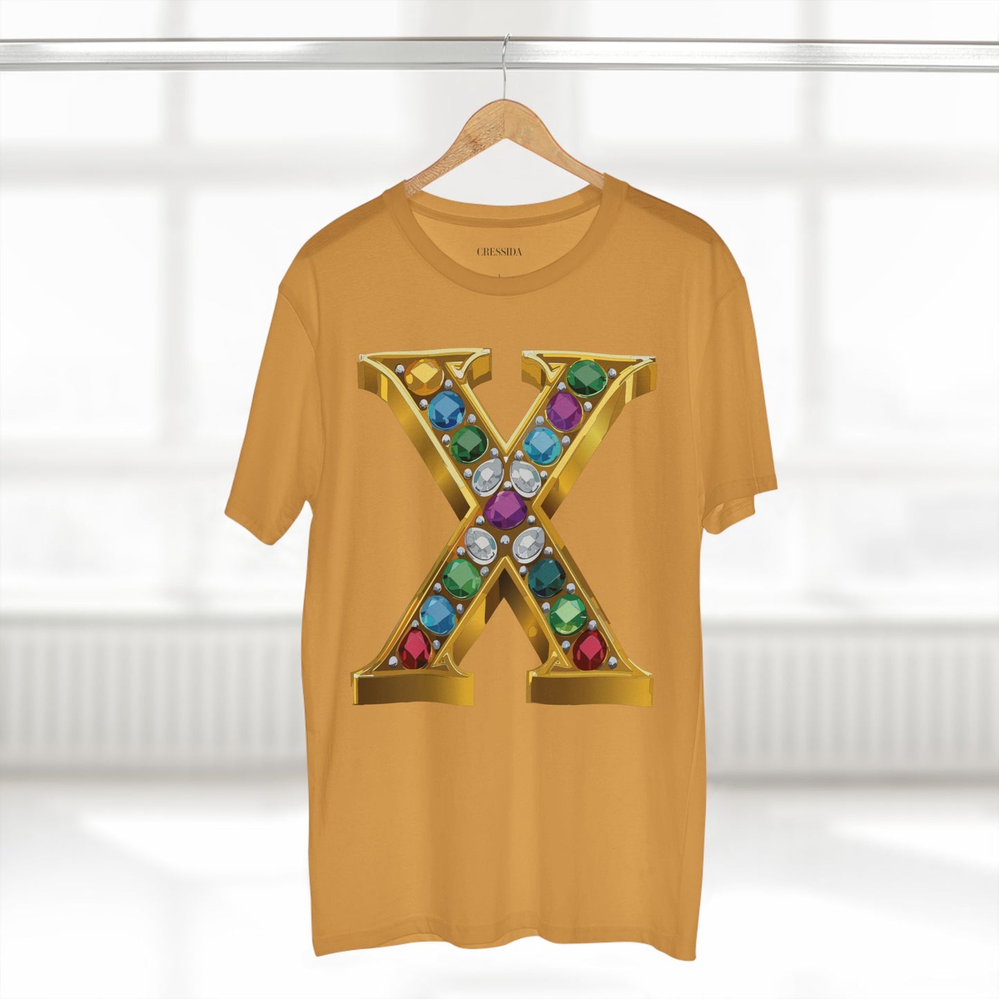 Letter Shirt, Shirt with Letters, Tee Shirt with Gold Letters