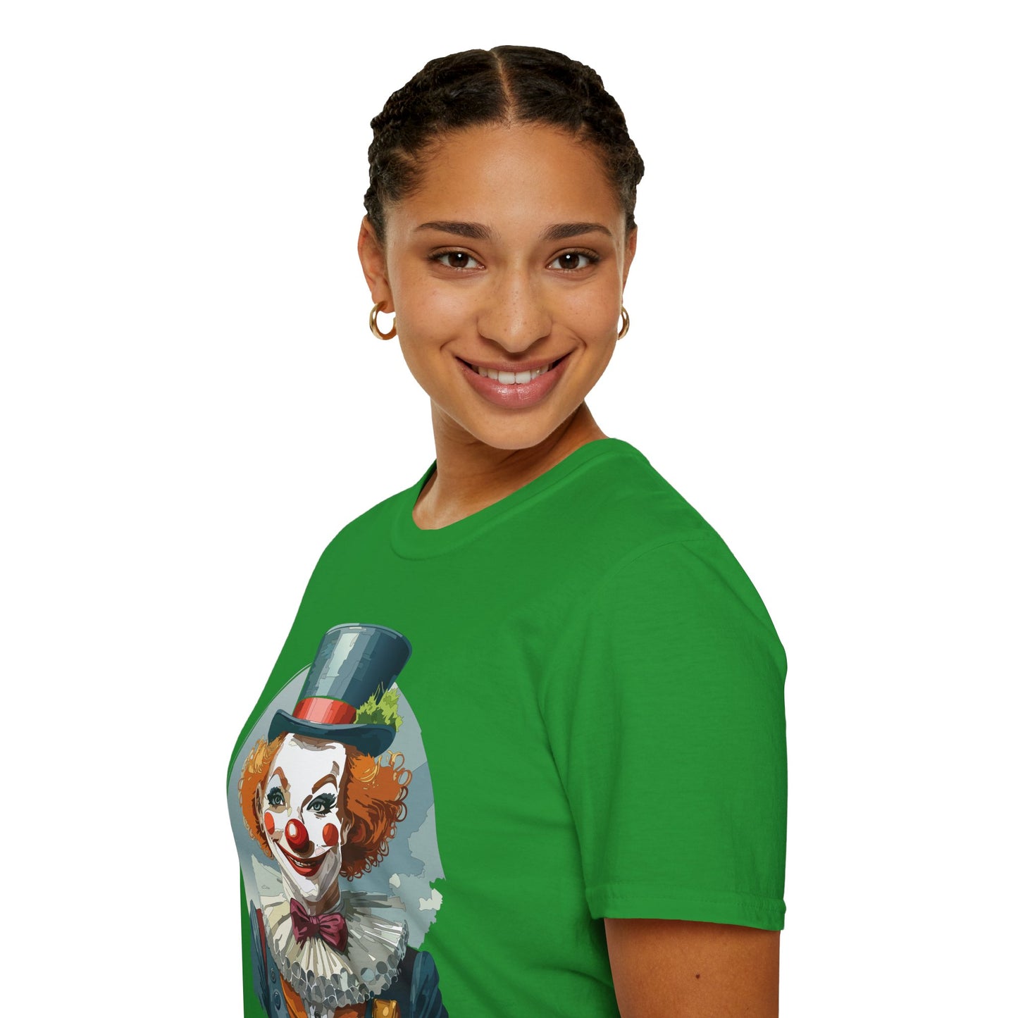 Clown Shirt, T Shirt with Clown, Funny Man Shirt, Tee Shirt with Funny Man, Circus Shirt, Shirt with Circus, Scary Man Shirt, Shirt with Scary Man