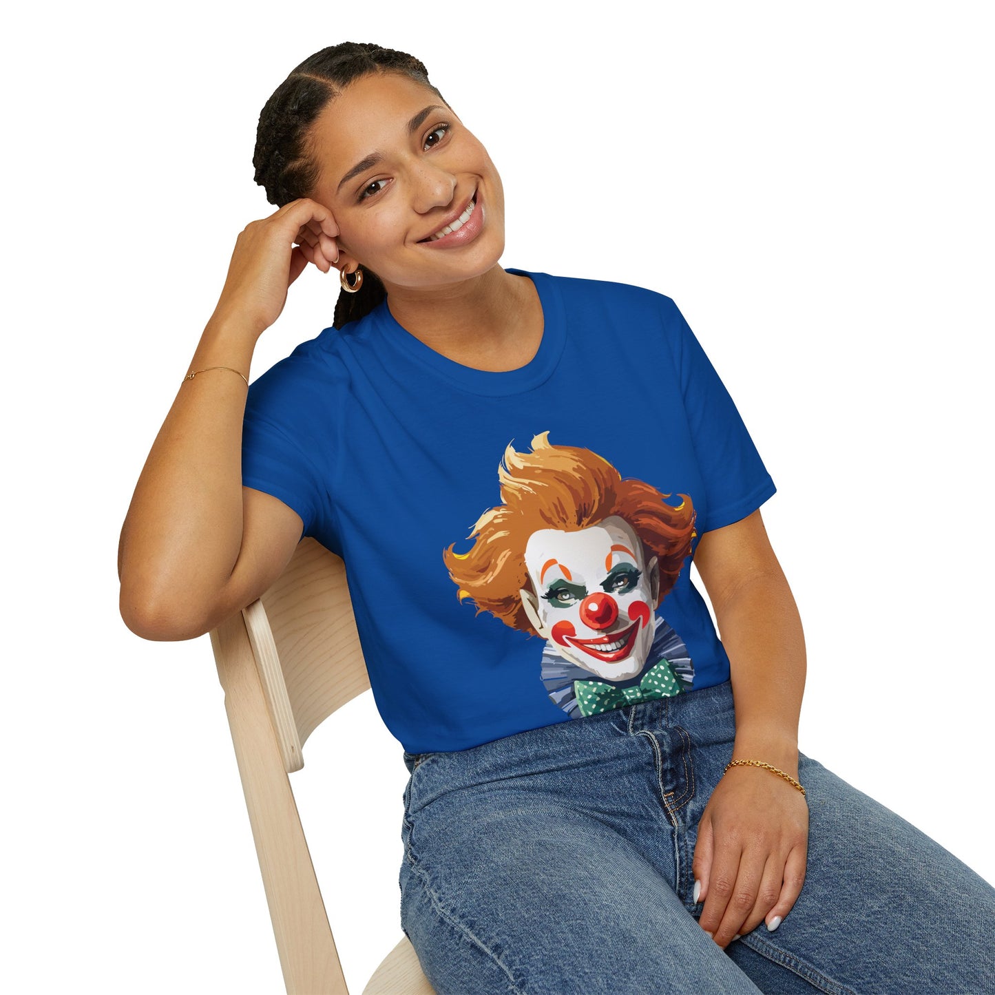 Clown Shirt, T Shirt with Clown, Funny Man Shirt, Tee Shirt with Funny Man, Circus Shirt, Shirt with Circus, Scary Man Shirt, Shirt with Scary Man