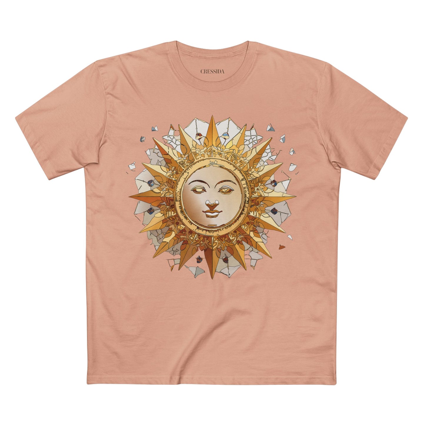 Sun Shirt, Shirt with Sun, Tee Shirt with Gold Sun
