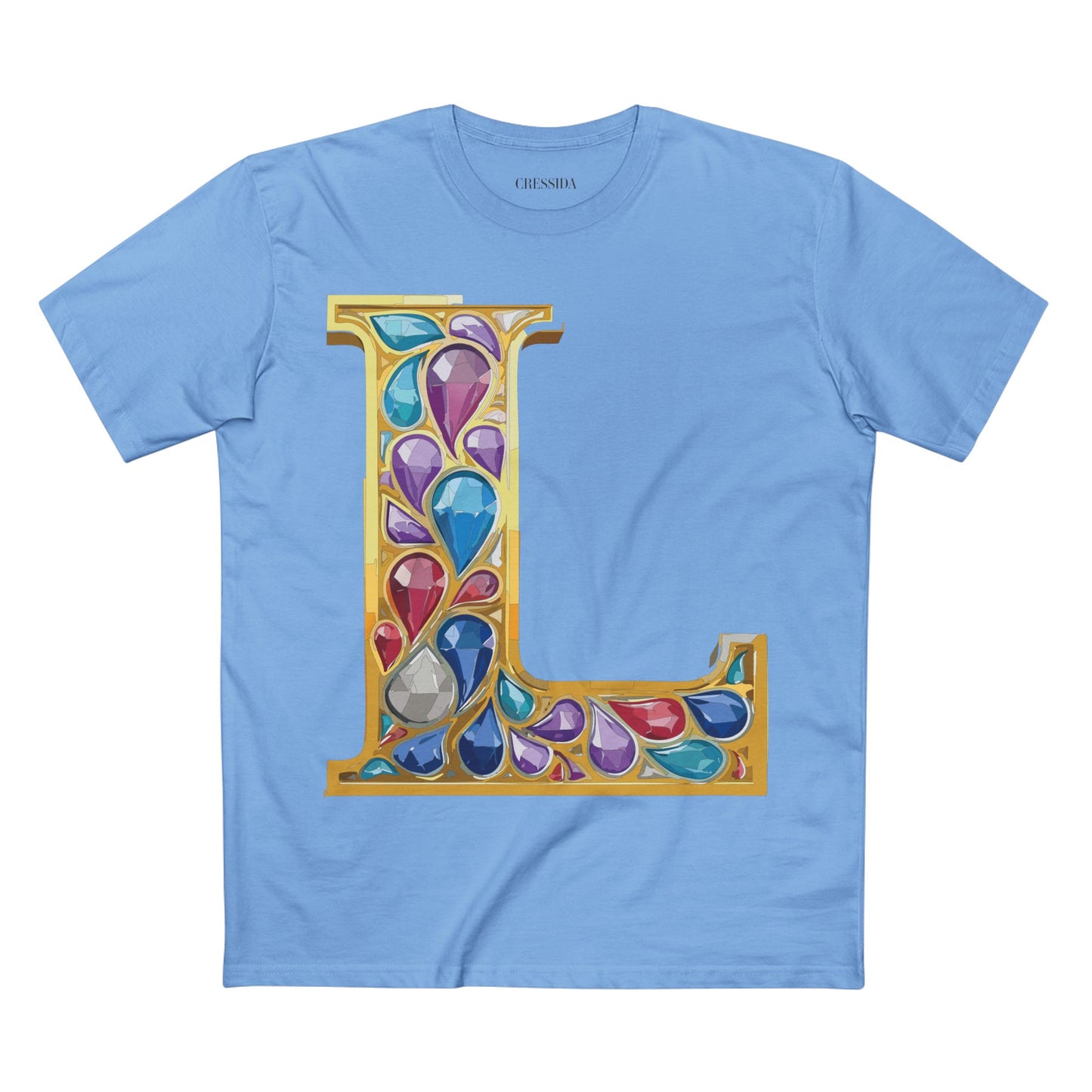 Letter Shirt, Shirt with Letters, Tee Shirt with Gold Letters