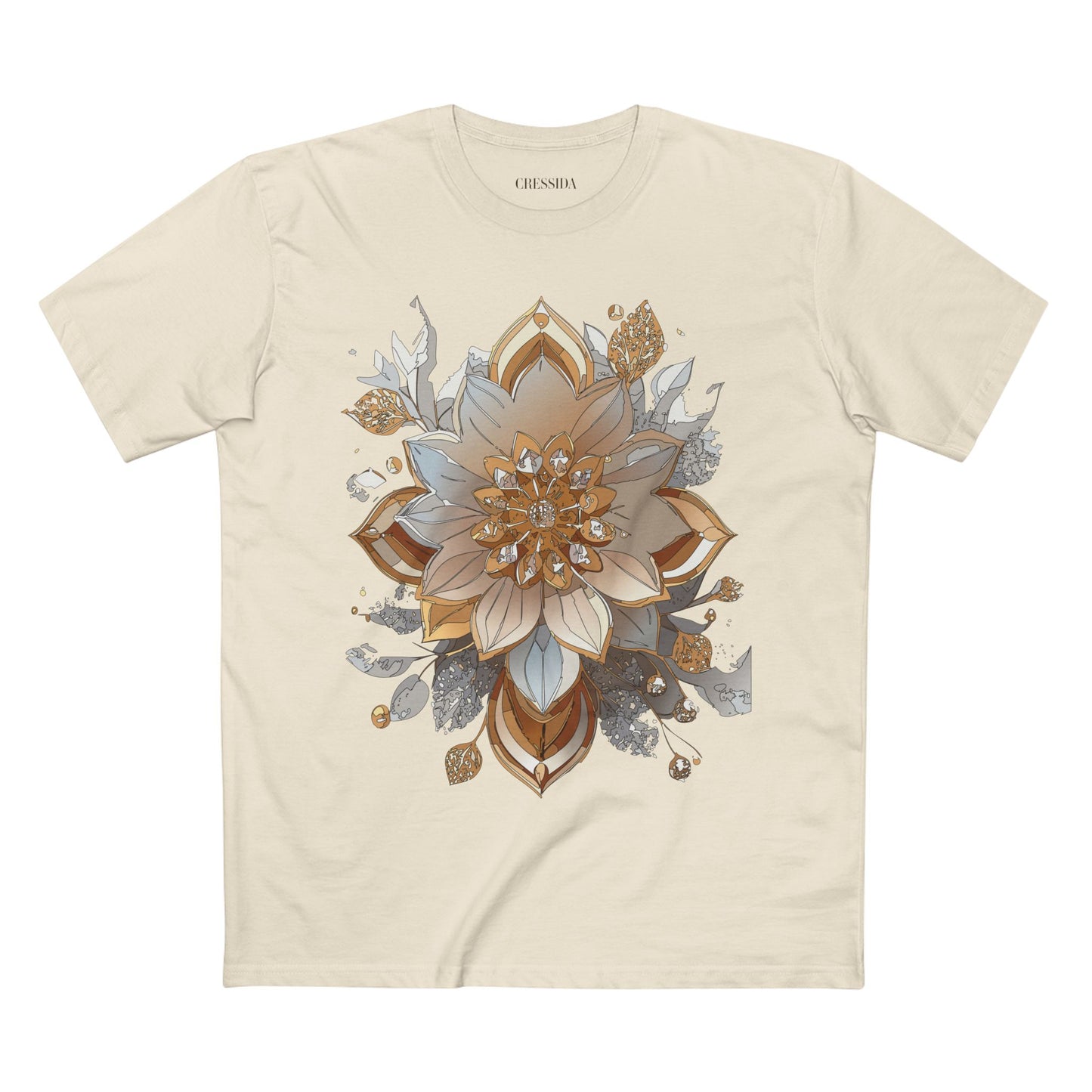 Floral Shirt, Shirt with Flower, Tee Shirt with Antique Flower