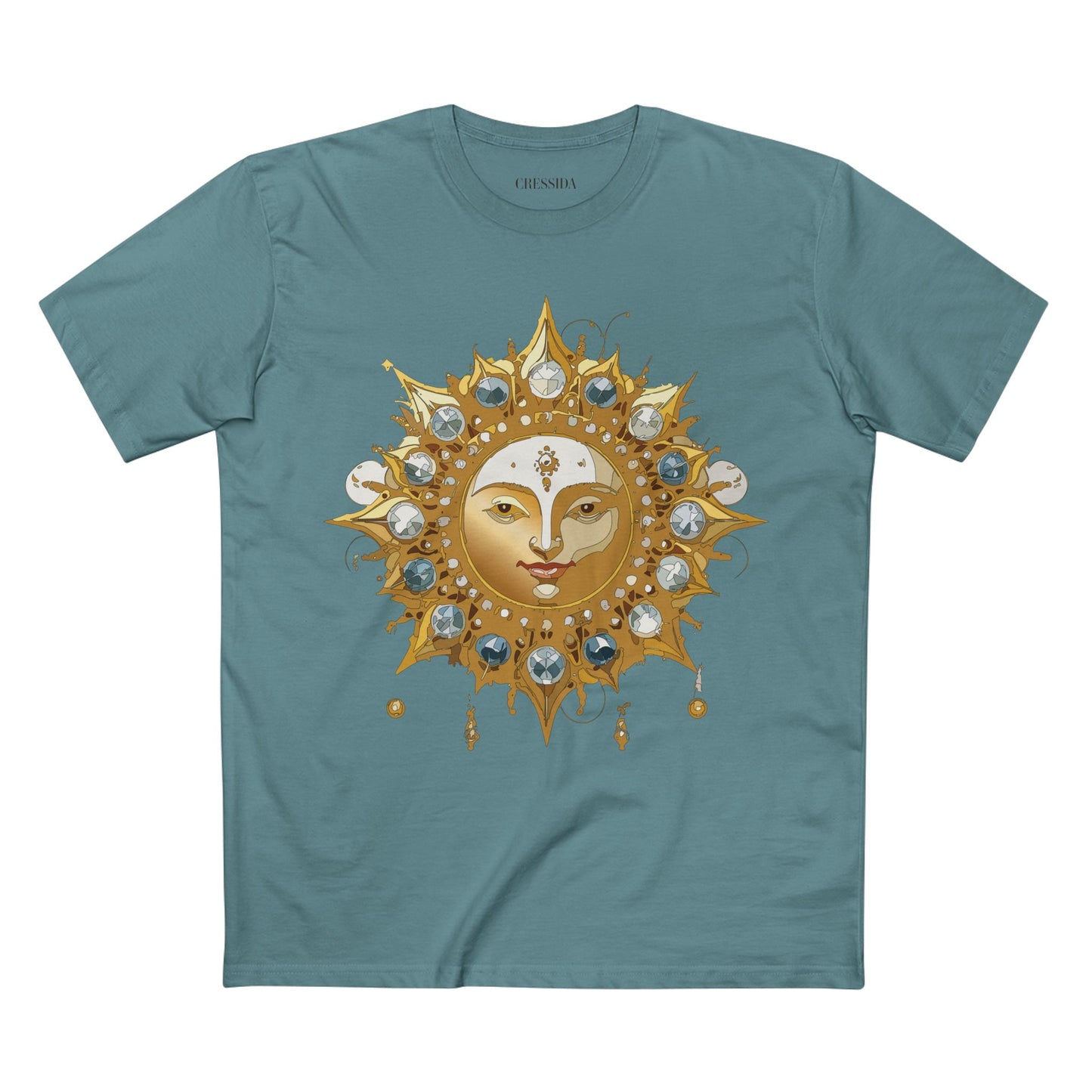Sun Shirt, Shirt with Sun, Tee Shirt with Gold Sun