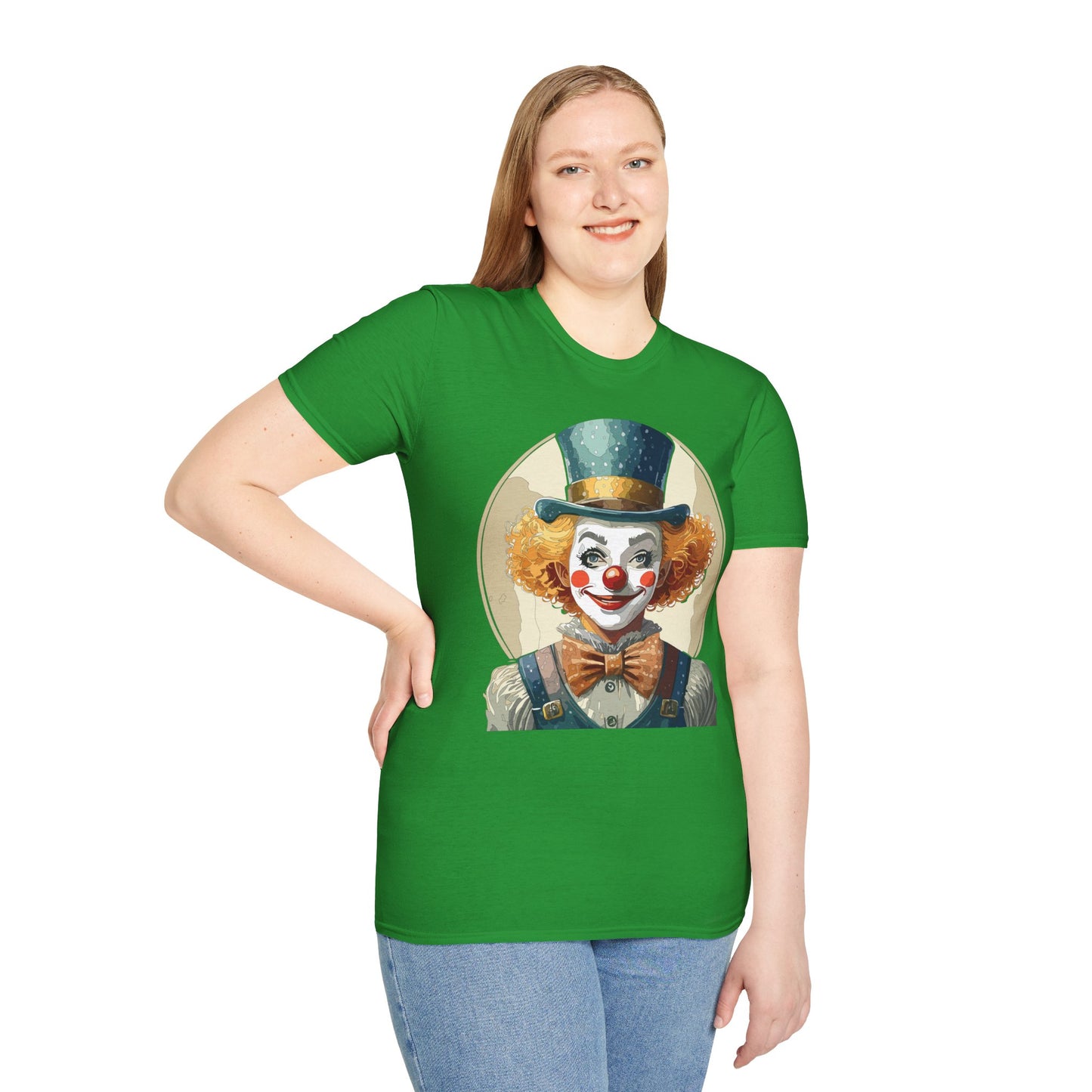 Clown Shirt, T Shirt with Clown, Funny Man Shirt, Tee Shirt with Funny Man, Circus Shirt, Shirt with Circus, Scary Man Shirt, Shirt with Scary Man