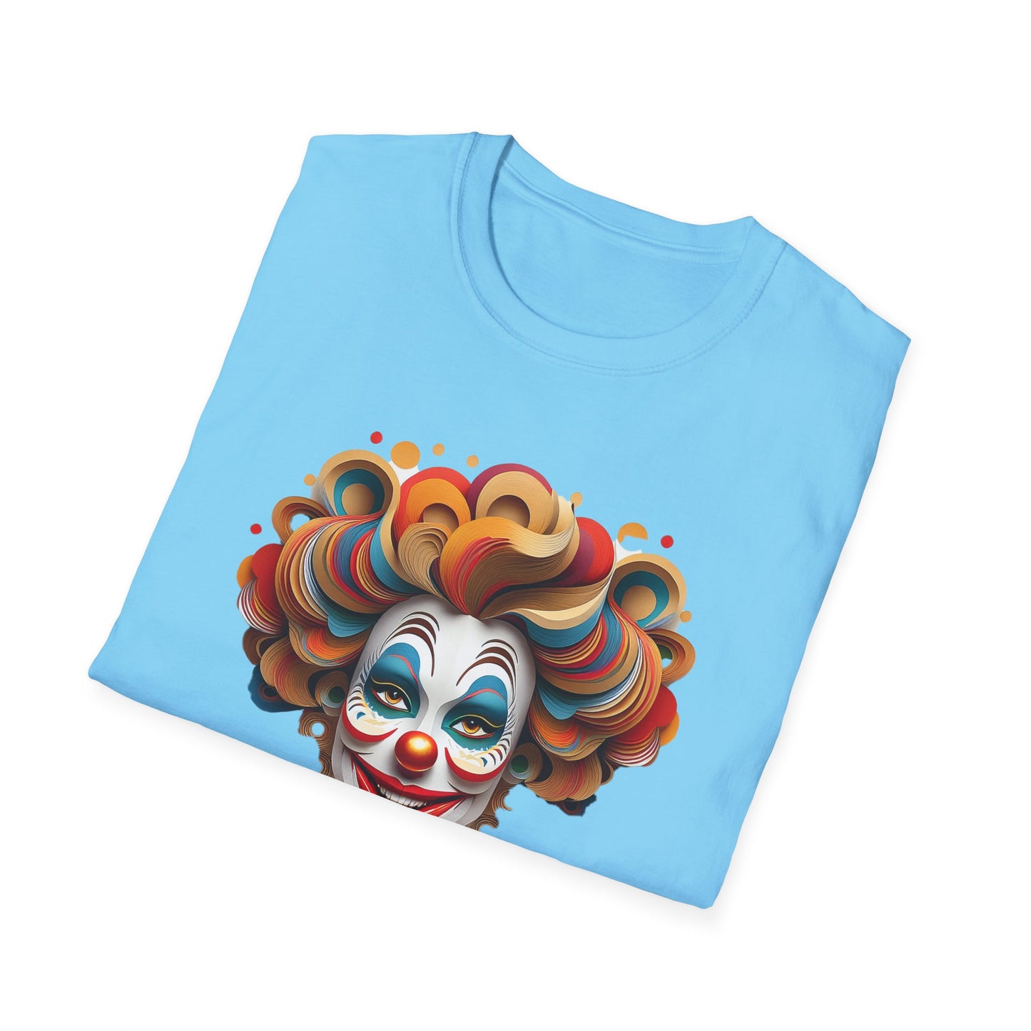 Clown Shirt, T Shirt with Clown, Funny Man Shirt, Tee Shirt with Funny Man, Circus Shirt, Shirt with Circus, Scary Man Shirt, Shirt with Scary Man
