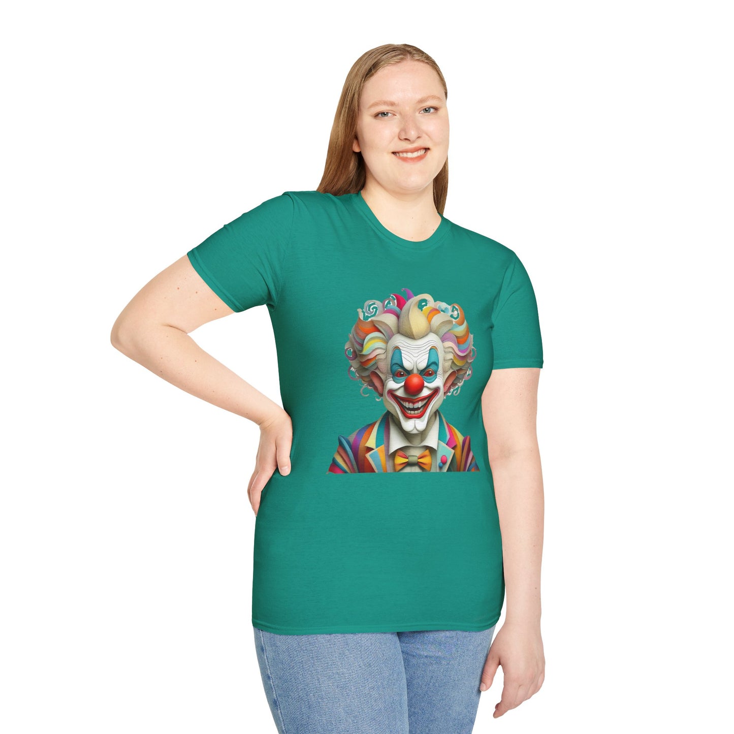 Clown Shirt, T Shirt with Clown, Funny Man Shirt, Tee Shirt with Funny Man, Circus Shirt, Shirt with Circus, Scary Man Shirt, Shirt with Scary Man
