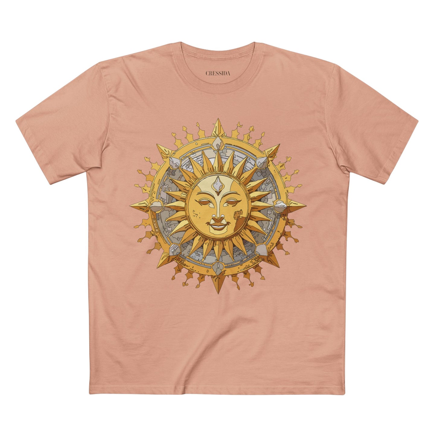 Sun Shirt, Shirt with Sun, Tee Shirt with Gold Sun