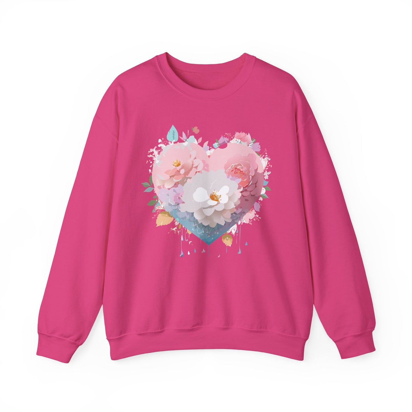Floral Heart Sweatshirt, Floral Love Sweatshirt, Valentine's Day Sweatshirt, Heart Floral Sweatshirt