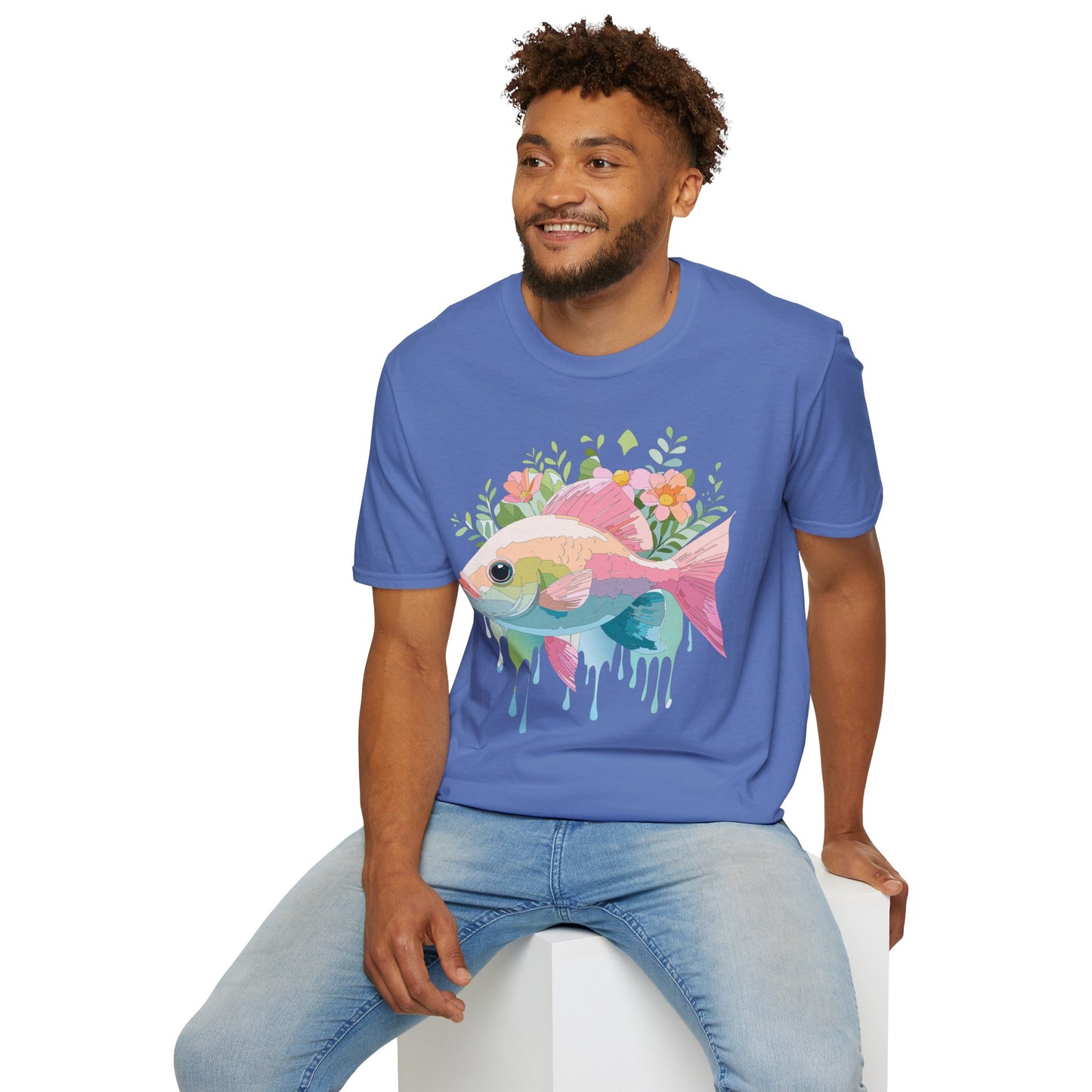 Fish Art Design Shirt, T Shirt with Fish, Graphic Shirt, Tee Shirt with Graphic Design, Shirt with Fish Graphic Art