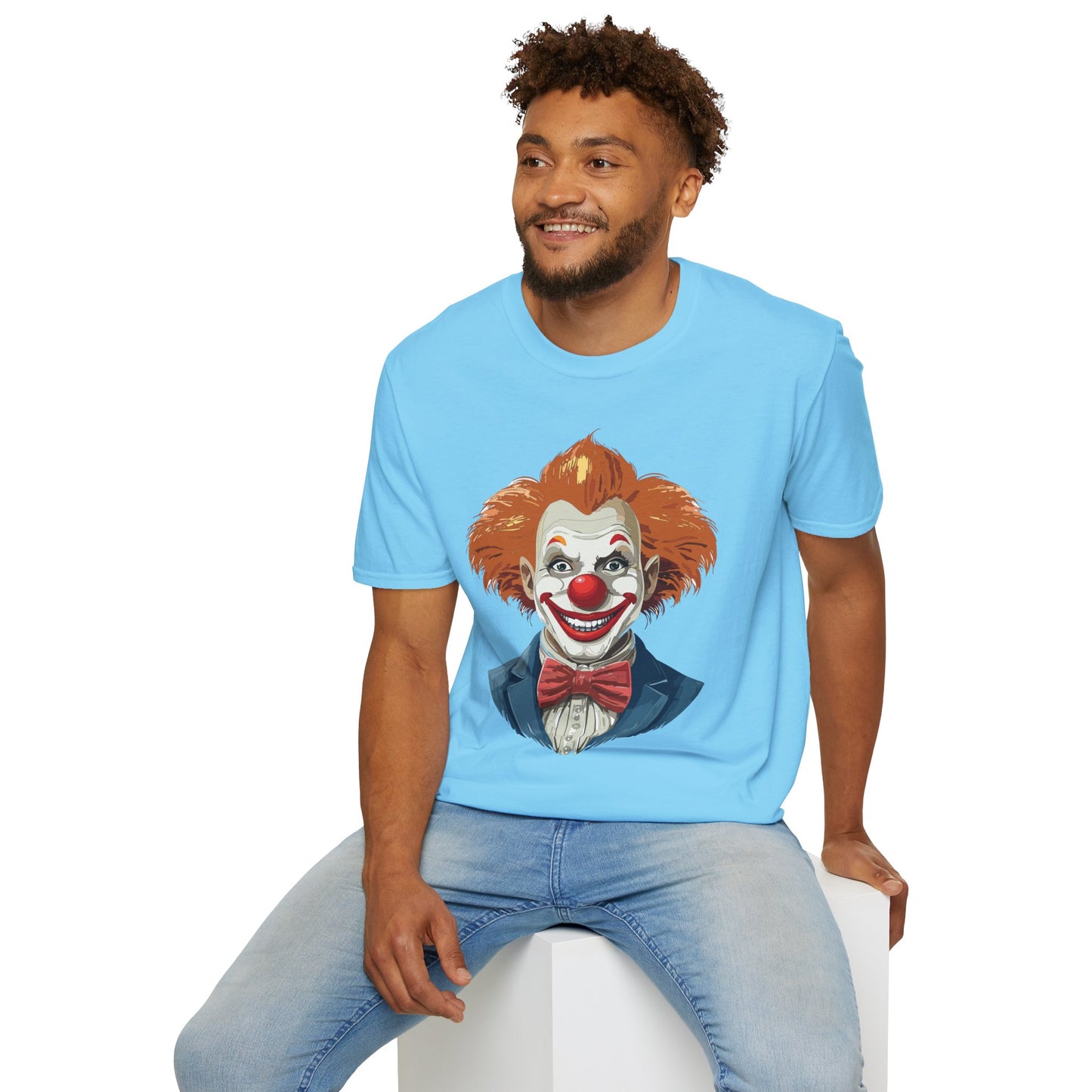 Clown Shirt, T Shirt with Clown, Funny Man Shirt, Tee Shirt with Funny Man, Circus Shirt, Shirt with Circus, Scary Man Shirt, Shirt with Scary Man