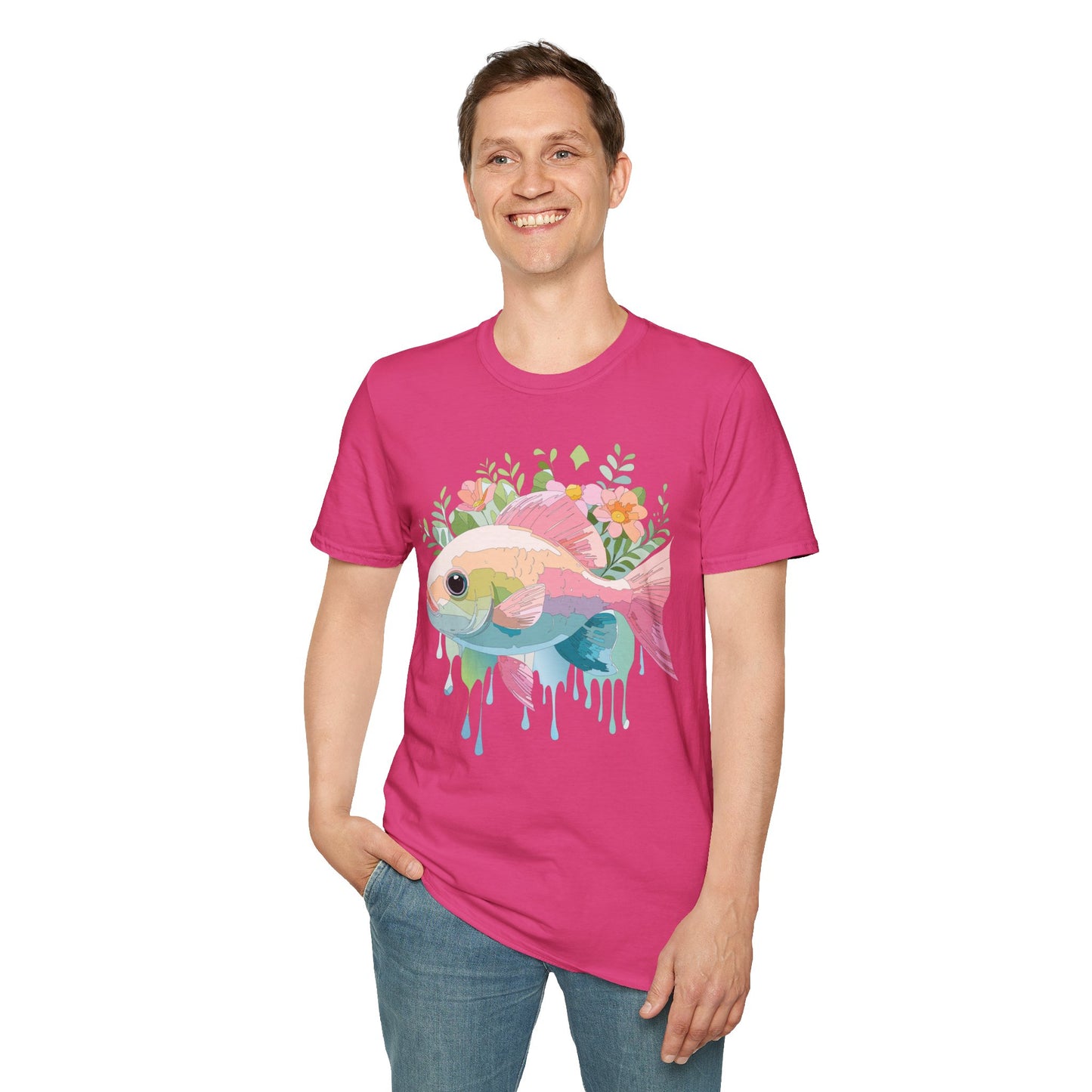 Fish Art Design Shirt, T Shirt with Fish, Graphic Shirt, Tee Shirt with Graphic Design, Shirt with Fish Graphic Art