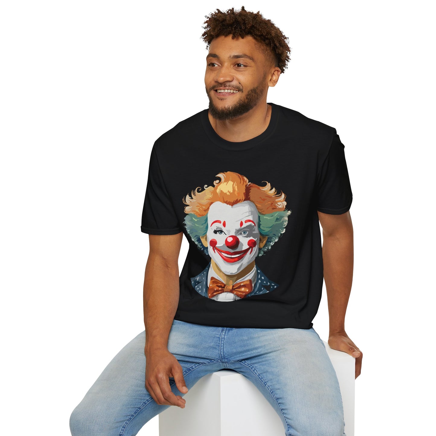 Clown Shirt, T Shirt with Clown, Funny Man Shirt, Tee Shirt with Funny Man, Circus Shirt, Shirt with Circus, Scary Man Shirt, Shirt with Scary Man