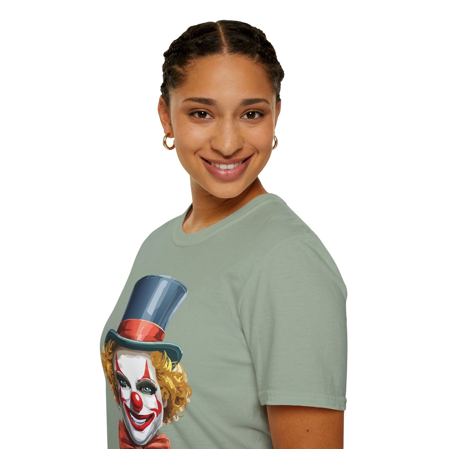 Clown Shirt, T Shirt with Clown, Funny Man Shirt, Tee Shirt with Funny Man, Circus Shirt, Shirt with Circus, Scary Man Shirt, Shirt with Scary Man