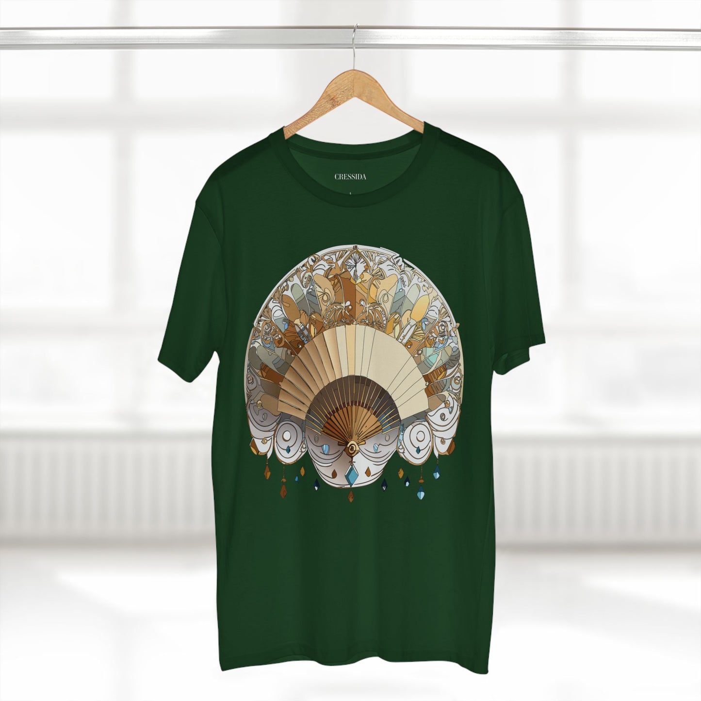Fan shirt, Shirt with Fan, Tee Shirt with Antique Fan