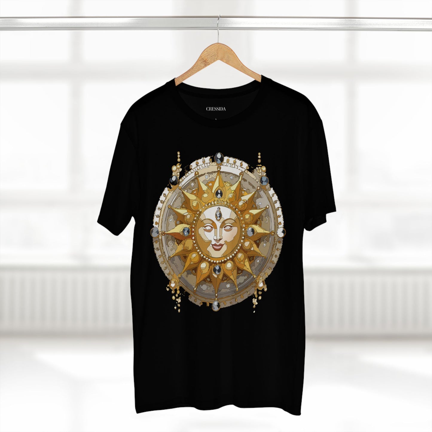 Sun Shirt, Shirt with Sun, Tee Shirt with Gold Sun