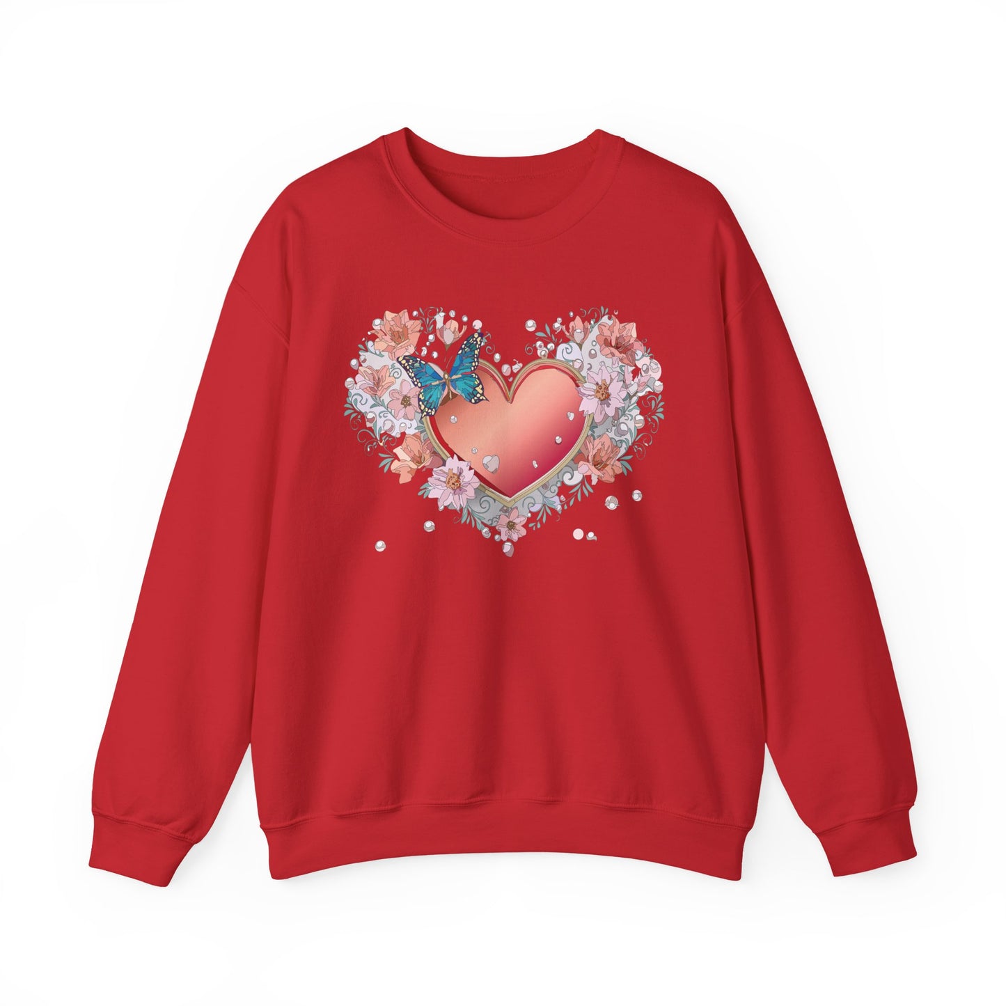 Floral Heart Sweatshirt, Floral Love Sweatshirt, Valentine's Day Sweatshirt, Heart Floral Sweatshirt