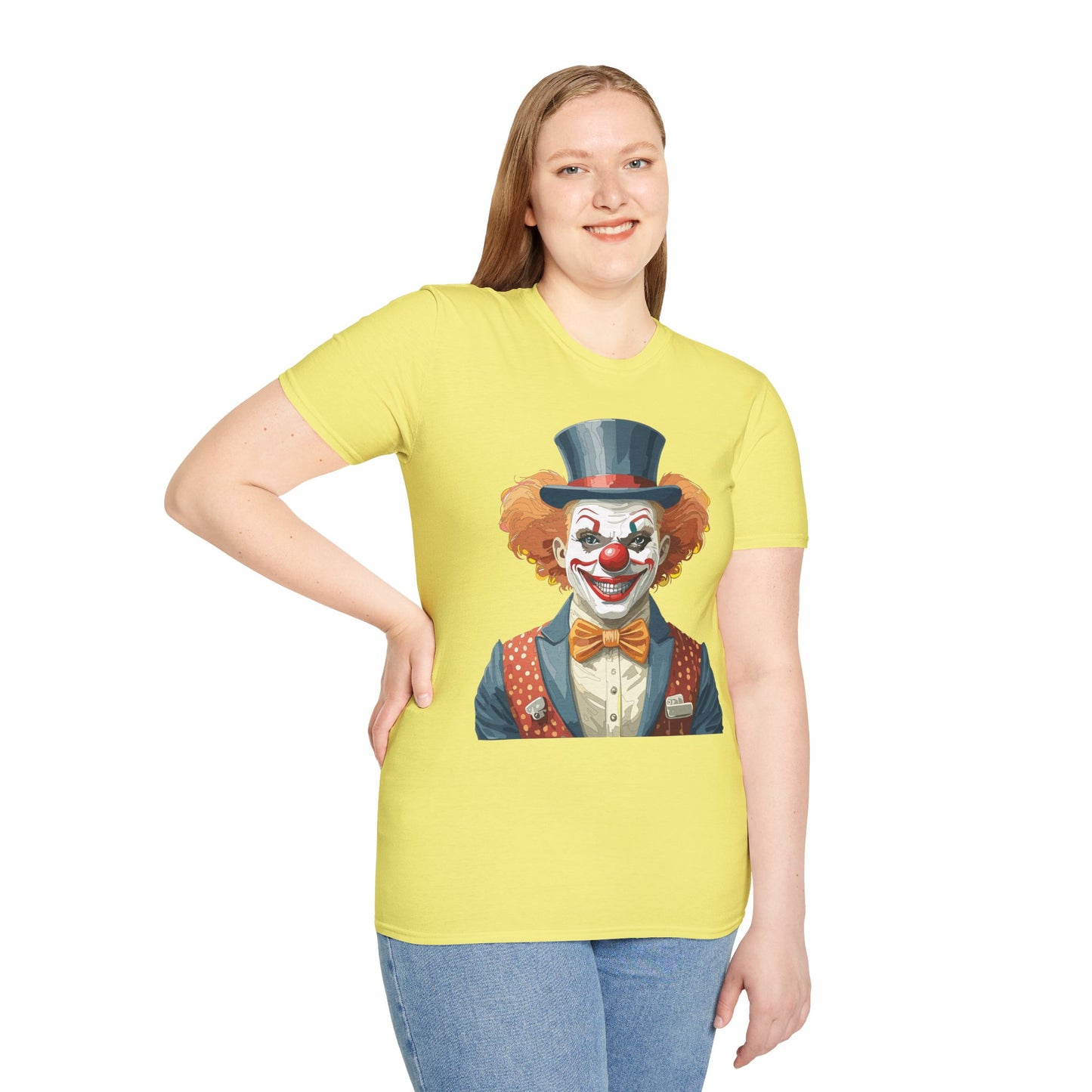 Clown Shirt, T Shirt with Clown, Funny Man Shirt, Tee Shirt with Funny Man, Circus Shirt, Shirt with Circus, Scary Man Shirt, Shirt with Scary Man