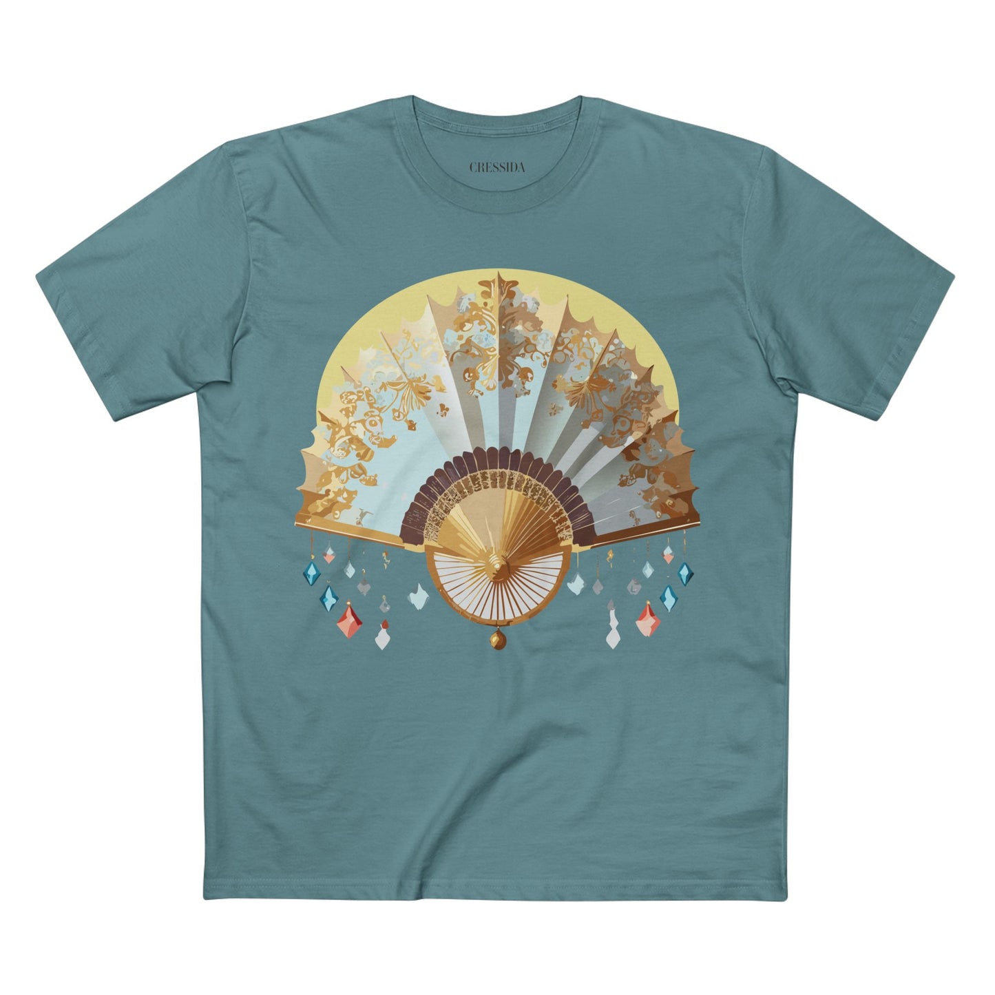 Fan shirt, Shirt with Fan, Tee Shirt with Antique Fan
