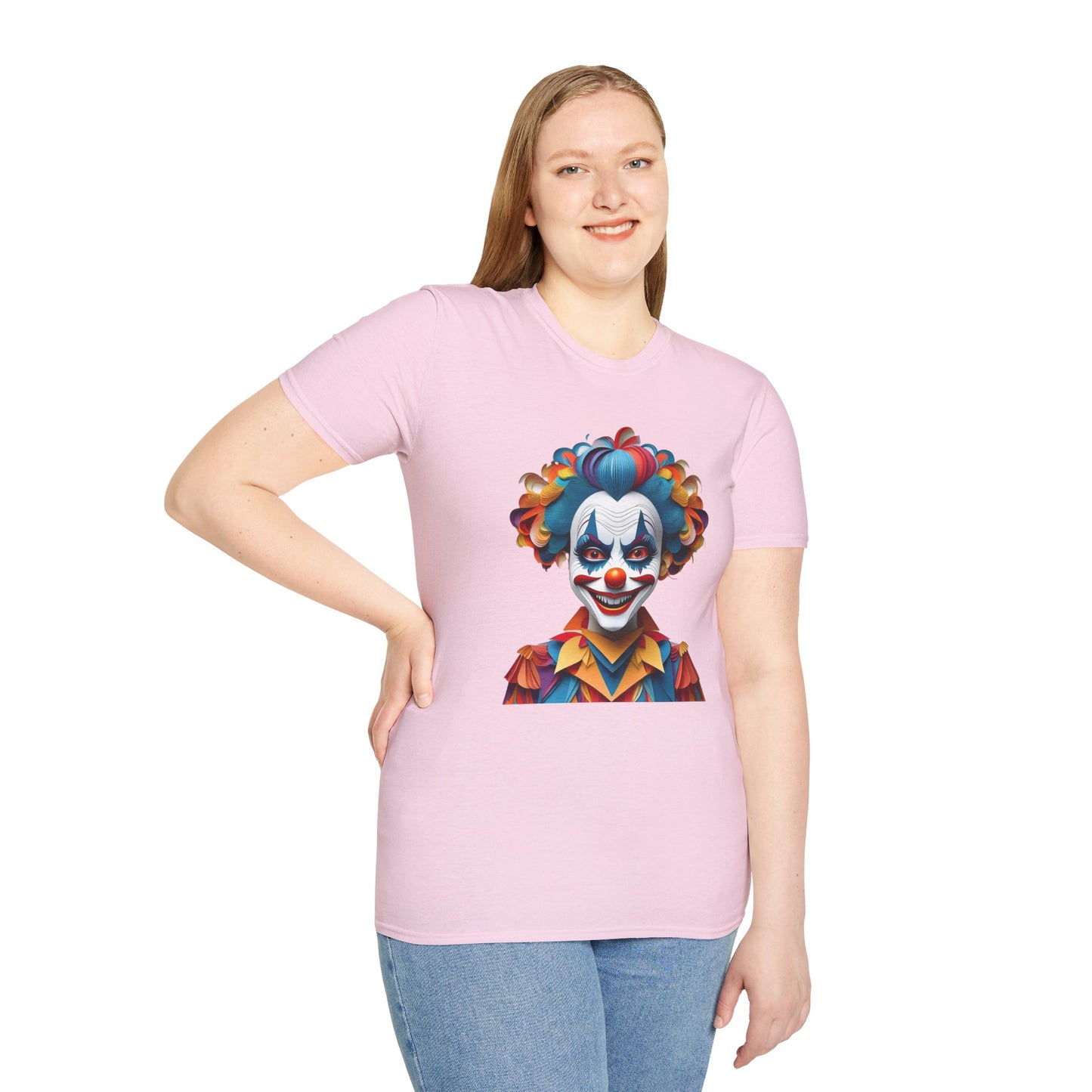 Clown Shirt, T Shirt with Clown, Funny Man Shirt, Tee Shirt with Funny Man, Circus Shirt, Shirt with Circus, Scary Man Shirt, Shirt with Scary Man