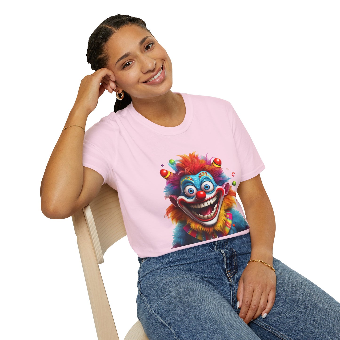 Clown Shirt, T Shirt with Clown, Funny Man Shirt, Tee Shirt with Funny Man, Circus Shirt, Shirt with Circus, Scary Man Shirt, Shirt with Scary Man