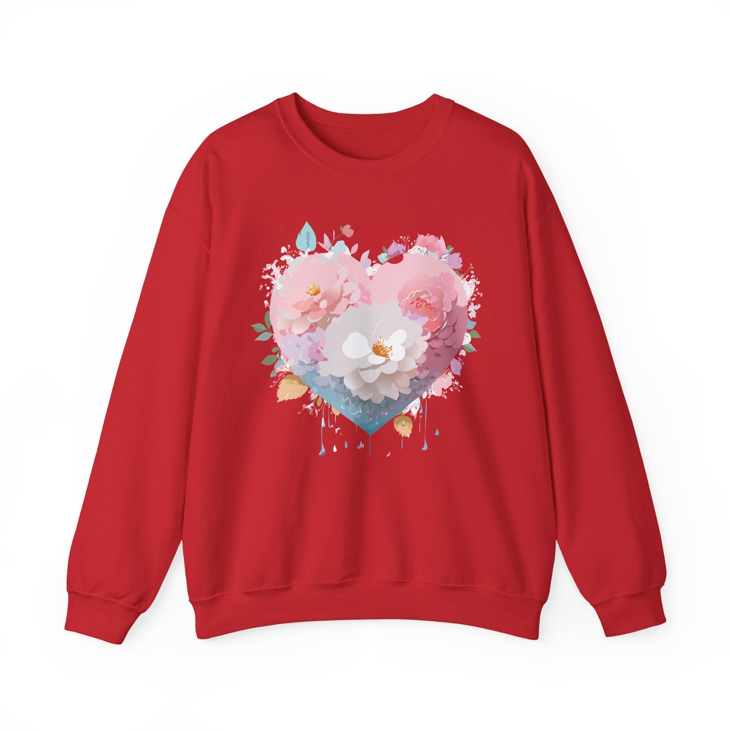 Floral Heart Sweatshirt, Floral Love Sweatshirt, Valentine's Day Sweatshirt, Heart Floral Sweatshirt