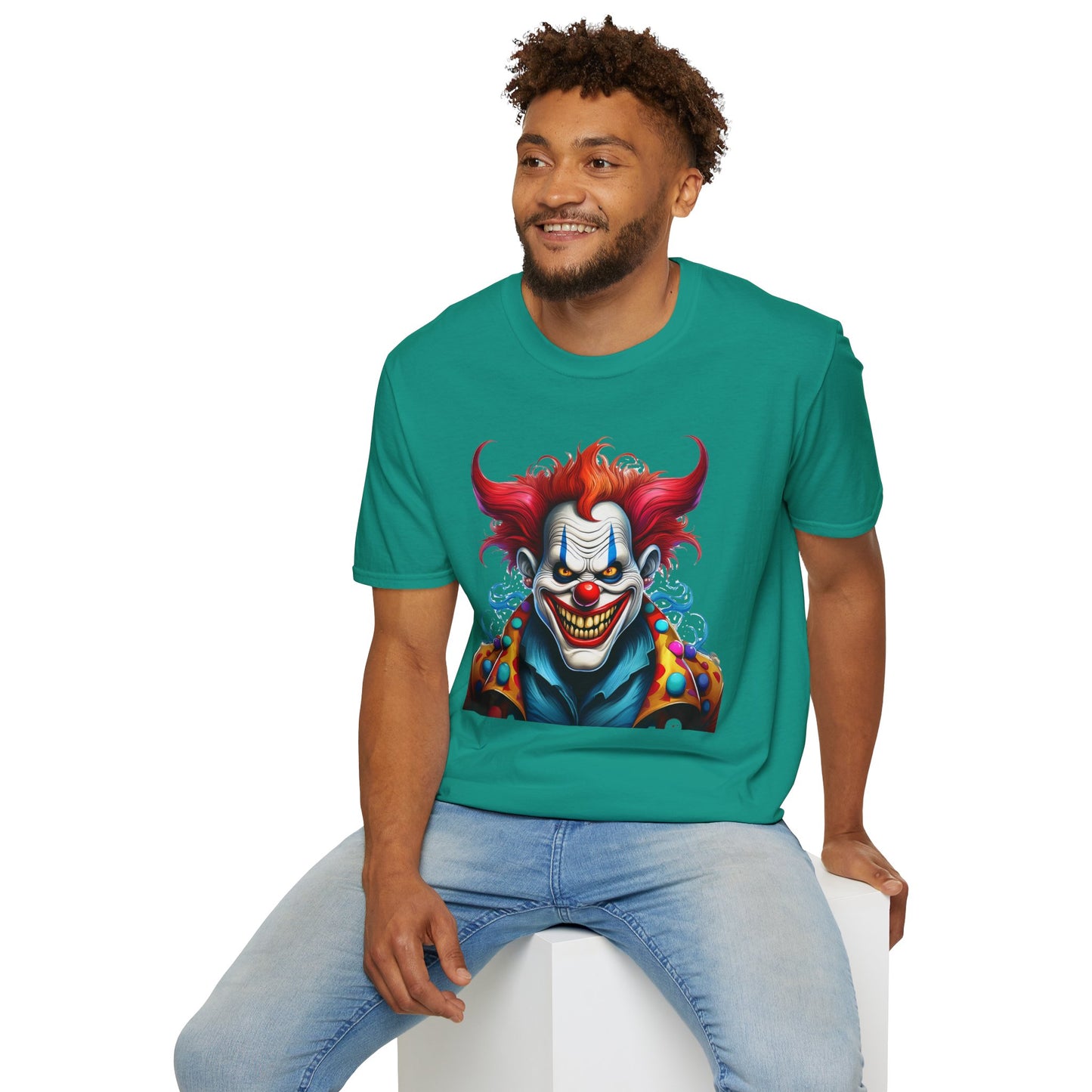 Clown Shirt, T Shirt with Clown, Funny Man Shirt, Tee Shirt with Funny Man, Circus Shirt, Shirt with Circus, Scary Man Shirt, Shirt with Scary Man