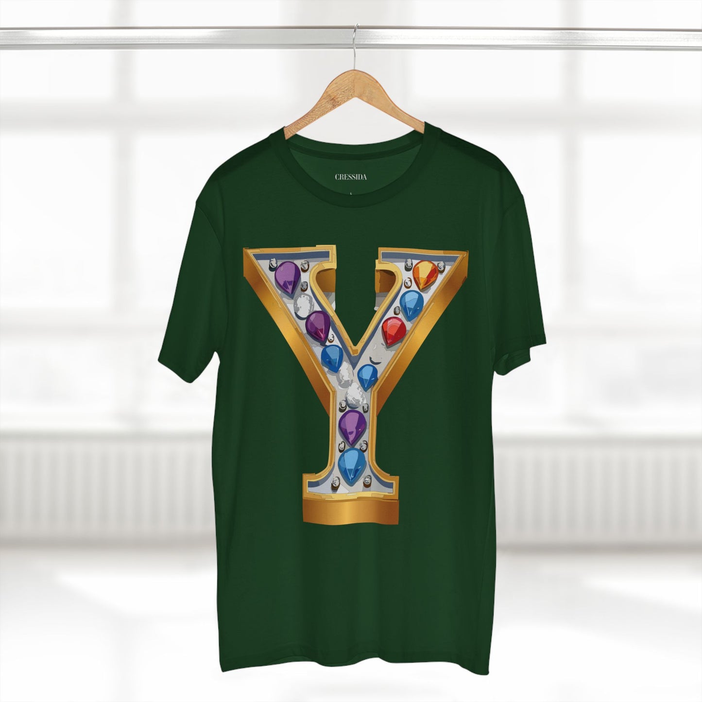 Letter Shirt, Shirt with Letters, Tee Shirt with Gold Letters