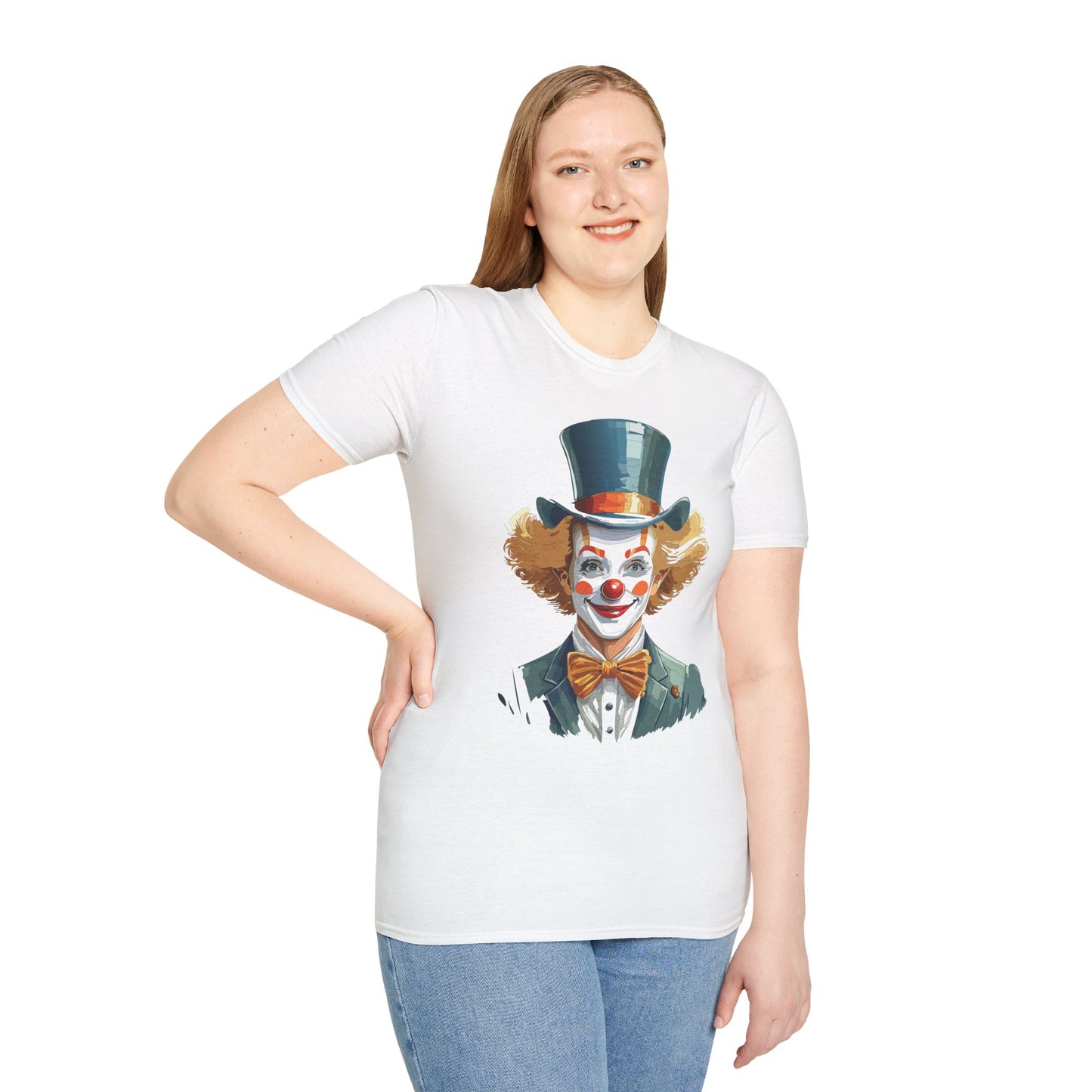 Clown Shirt, T Shirt with Clown, Funny Man Shirt, Tee Shirt with Funny Man, Circus Shirt, Shirt with Circus, Scary Man Shirt, Shirt with Scary Man