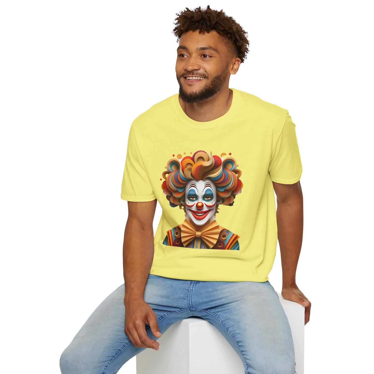 Clown Shirt, T Shirt with Clown, Funny Man Shirt, Tee Shirt with Funny Man, Circus Shirt, Shirt with Circus, Scary Man Shirt, Shirt with Scary Man