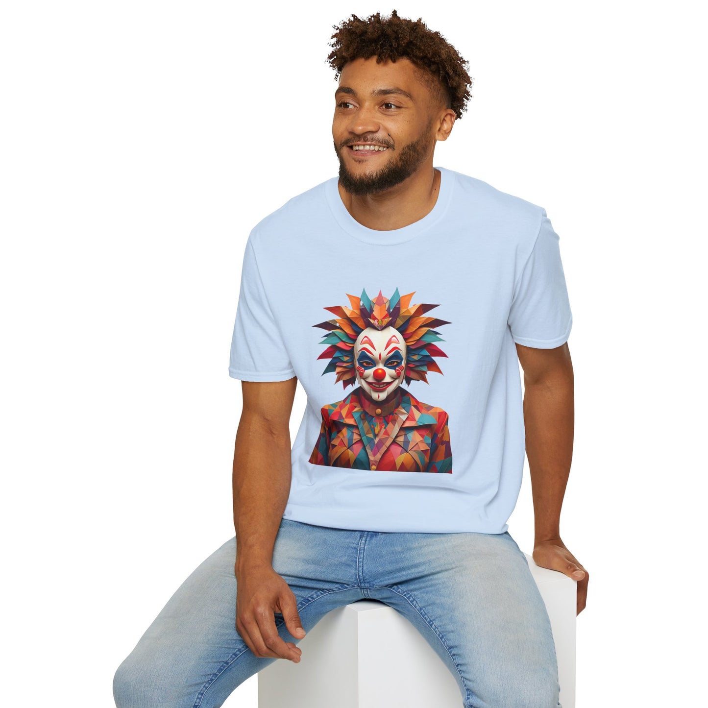 Clown Shirt, T Shirt with Clown, Funny Man Shirt, Tee Shirt with Funny Man, Circus Shirt, Shirt with Circus, Scary Man Shirt, Shirt with Scary Man
