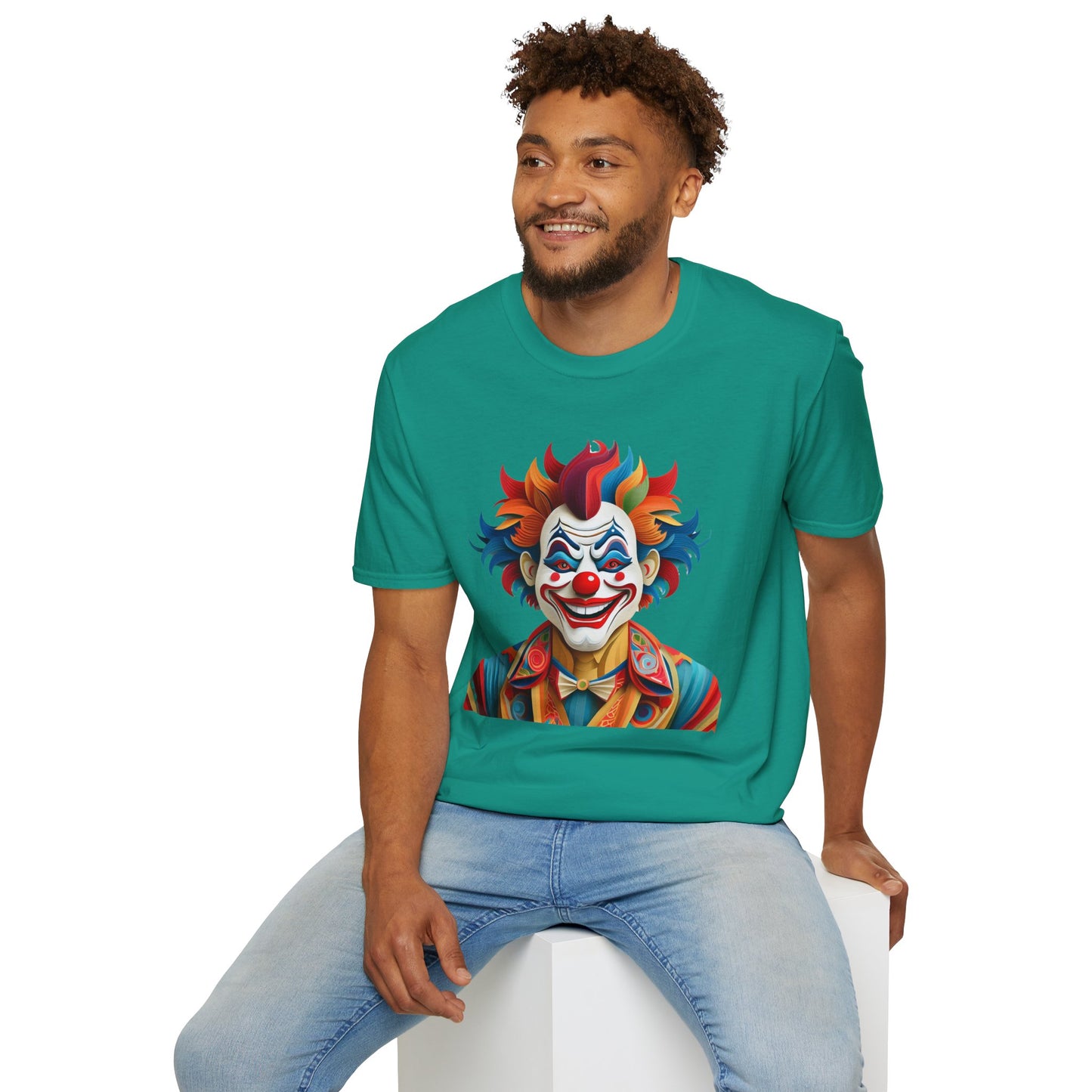 Clown Shirt, T Shirt with Clown, Funny Man Shirt, Tee Shirt with Funny Man, Circus Shirt, Shirt with Circus, Scary Man Shirt, Shirt with Scary Man