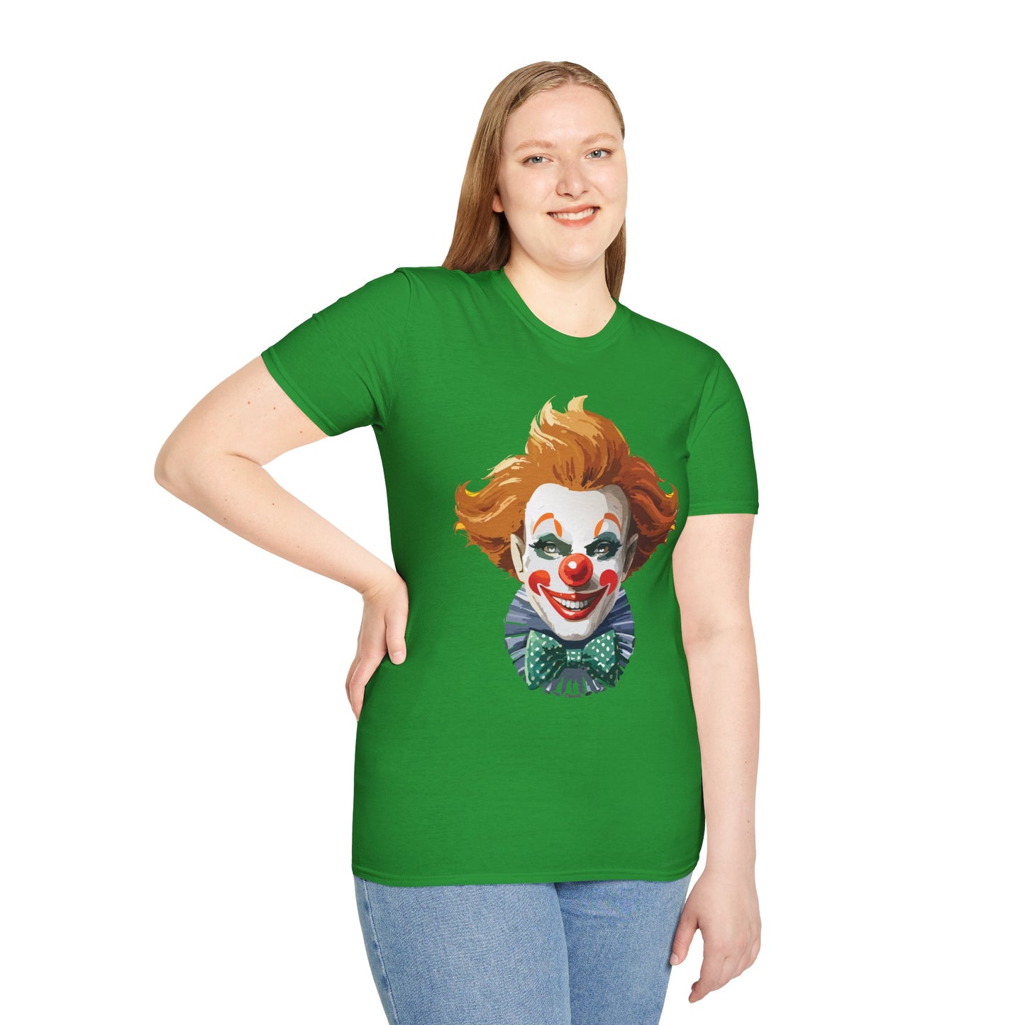 Clown Shirt, T Shirt with Clown, Funny Man Shirt, Tee Shirt with Funny Man, Circus Shirt, Shirt with Circus, Scary Man Shirt, Shirt with Scary Man