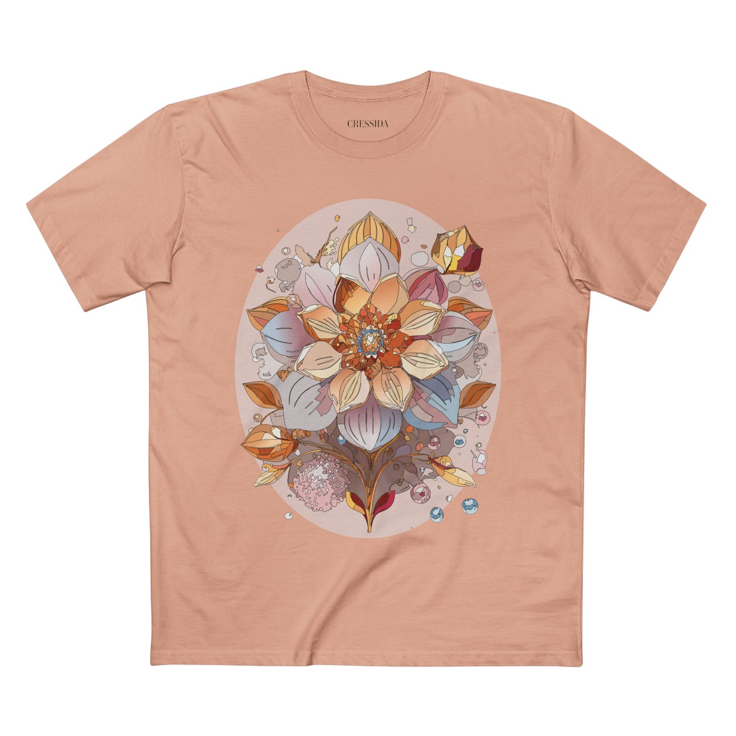 Floral Shirt, Shirt with Flower, Tee Shirt with Antique Flower