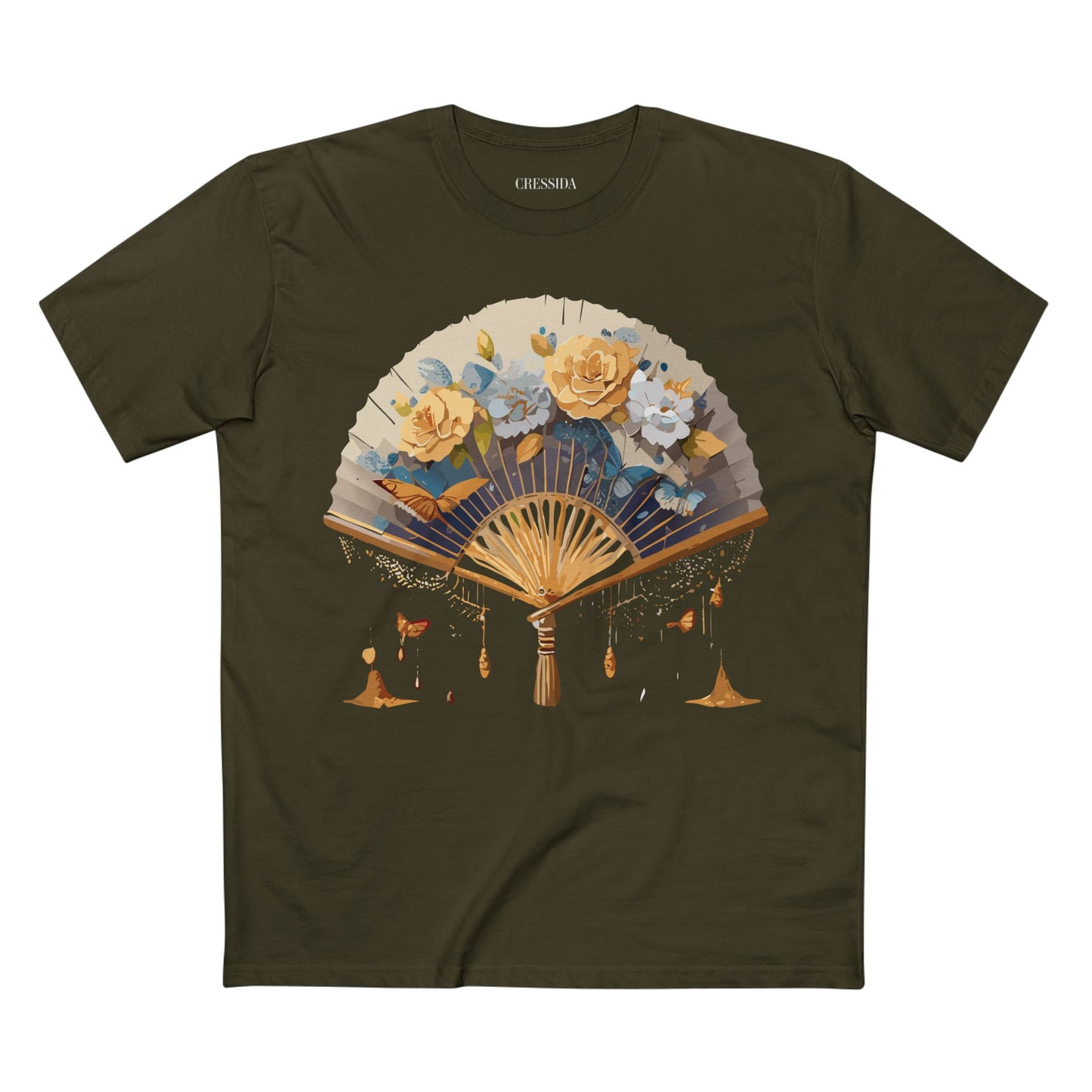 Fan shirt, Shirt with Fan, Tee Shirt with Antique Fan