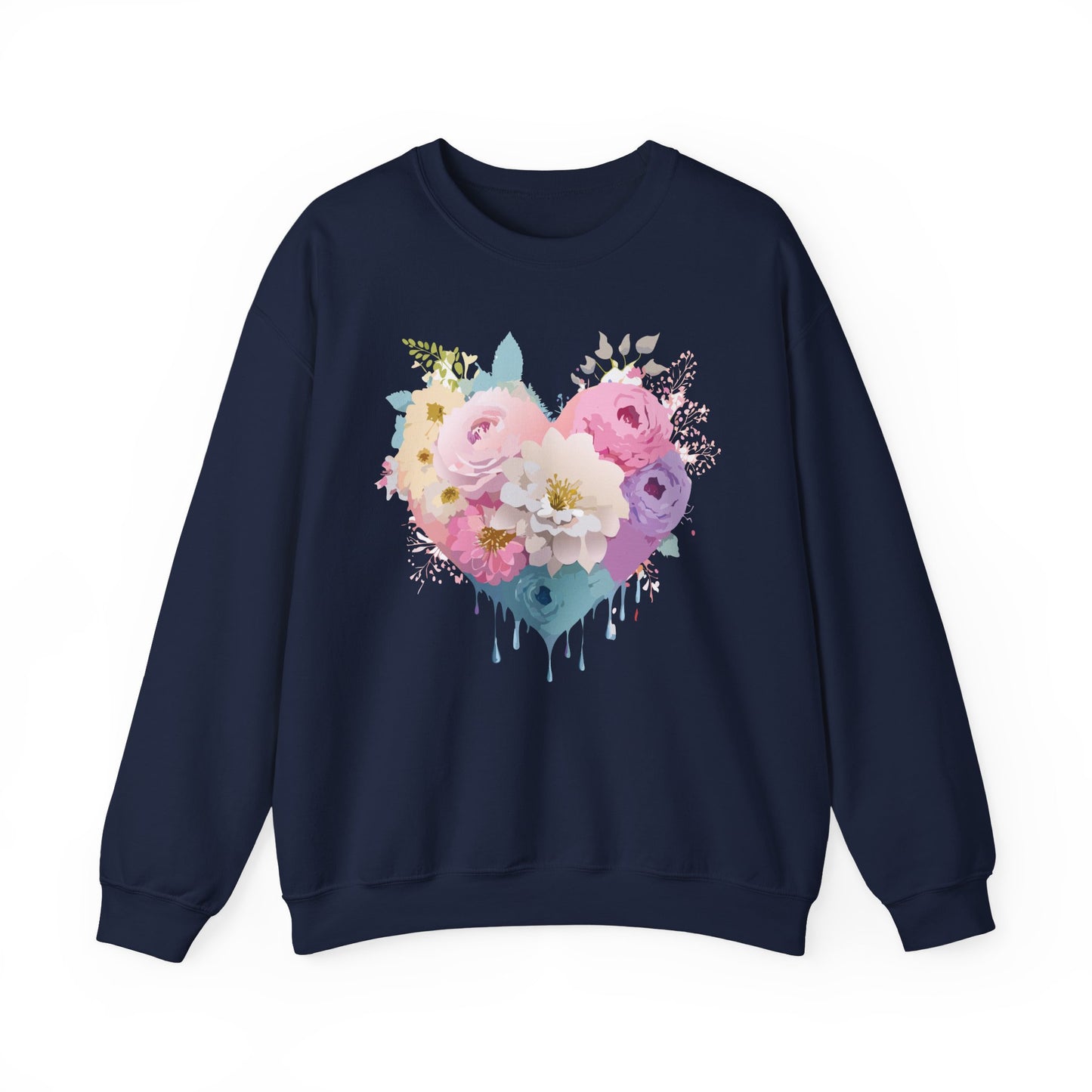 Floral Heart Sweatshirt, Floral Love Sweatshirt, Valentine's Day Sweatshirt, Heart Floral Sweatshirt