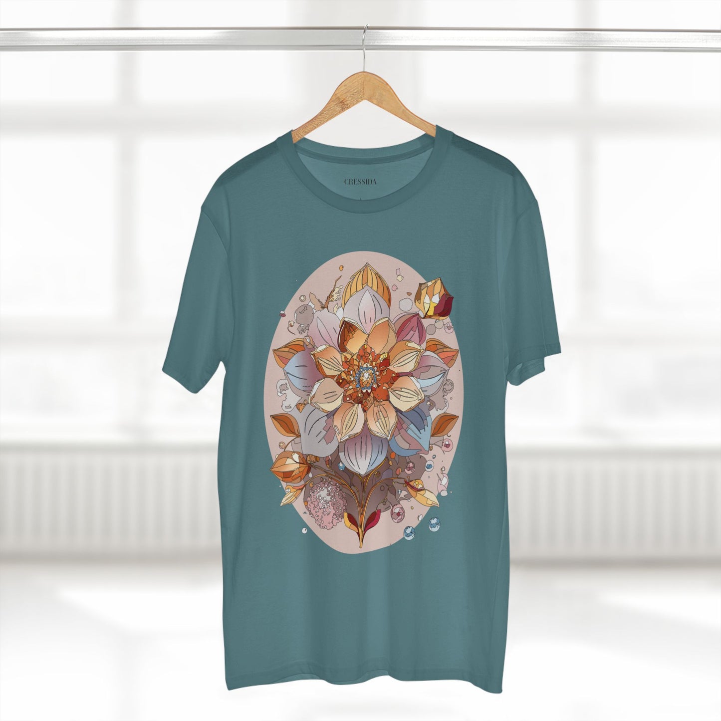 Floral Shirt, Shirt with Flower, Tee Shirt with Antique Flower