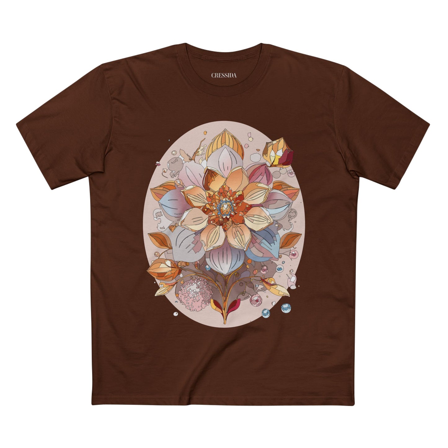 Floral Shirt, Shirt with Flower, Tee Shirt with Antique Flower