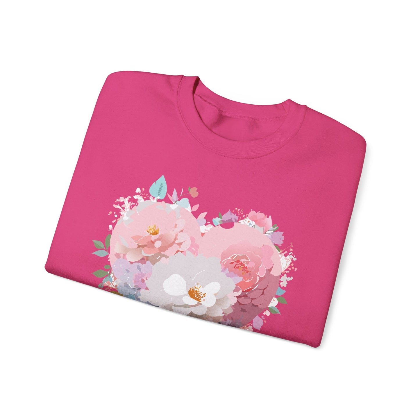 Floral Heart Sweatshirt, Floral Love Sweatshirt, Valentine's Day Sweatshirt, Heart Floral Sweatshirt