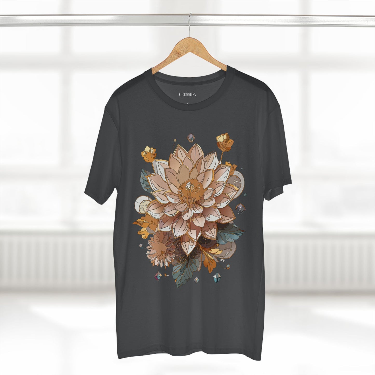Floral Shirt, Shirt with Flower, Tee Shirt with Antique Flower