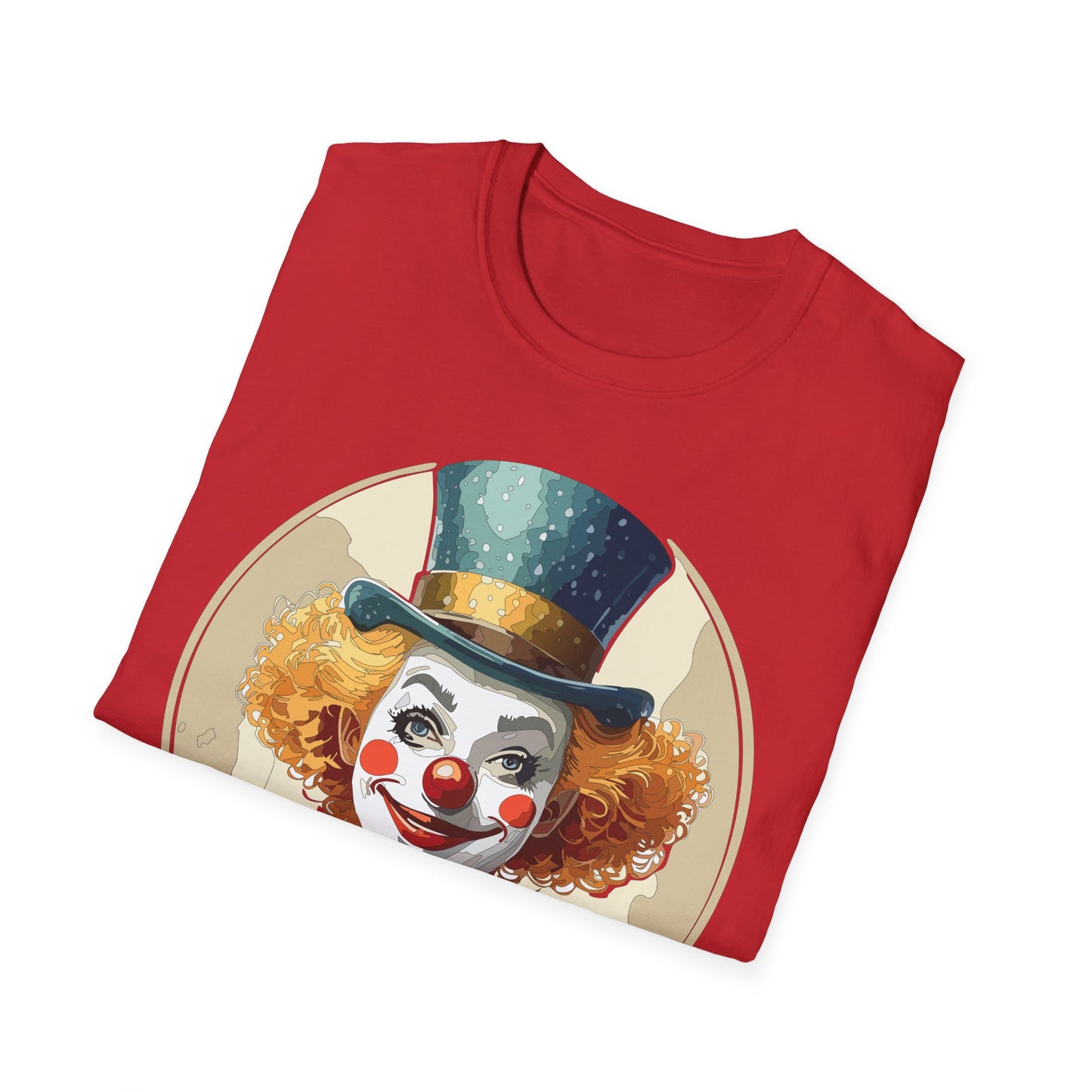 Clown Shirt, T Shirt with Clown, Funny Man Shirt, Tee Shirt with Funny Man, Circus Shirt, Shirt with Circus, Scary Man Shirt, Shirt with Scary Man